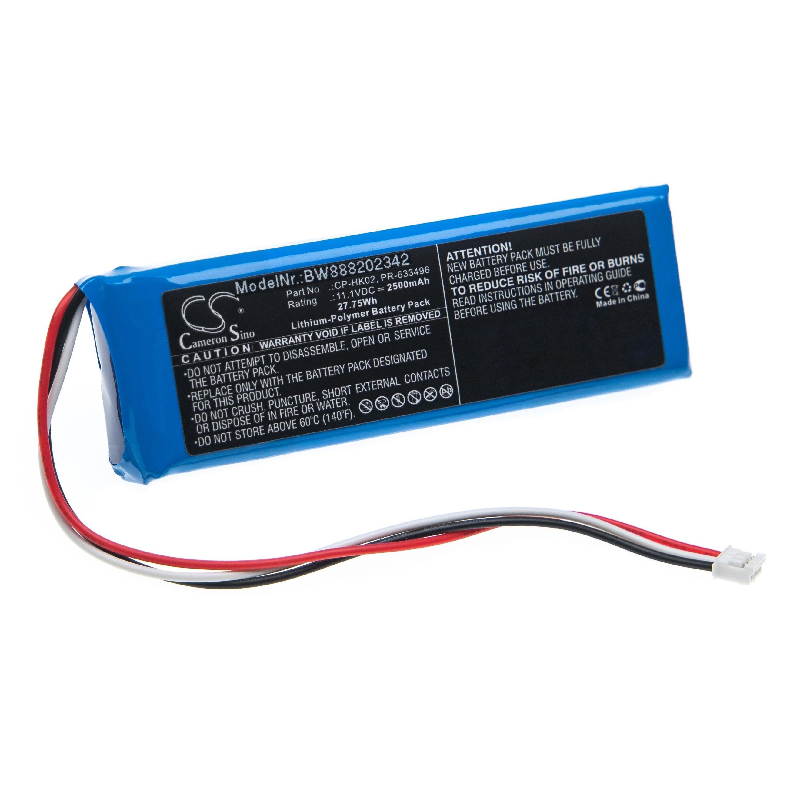 vhbw Ersatz für Harman / Kardon CP-HK02, PR-633496 für Akku Li-Polymer 2500 mAh (11,1 V)