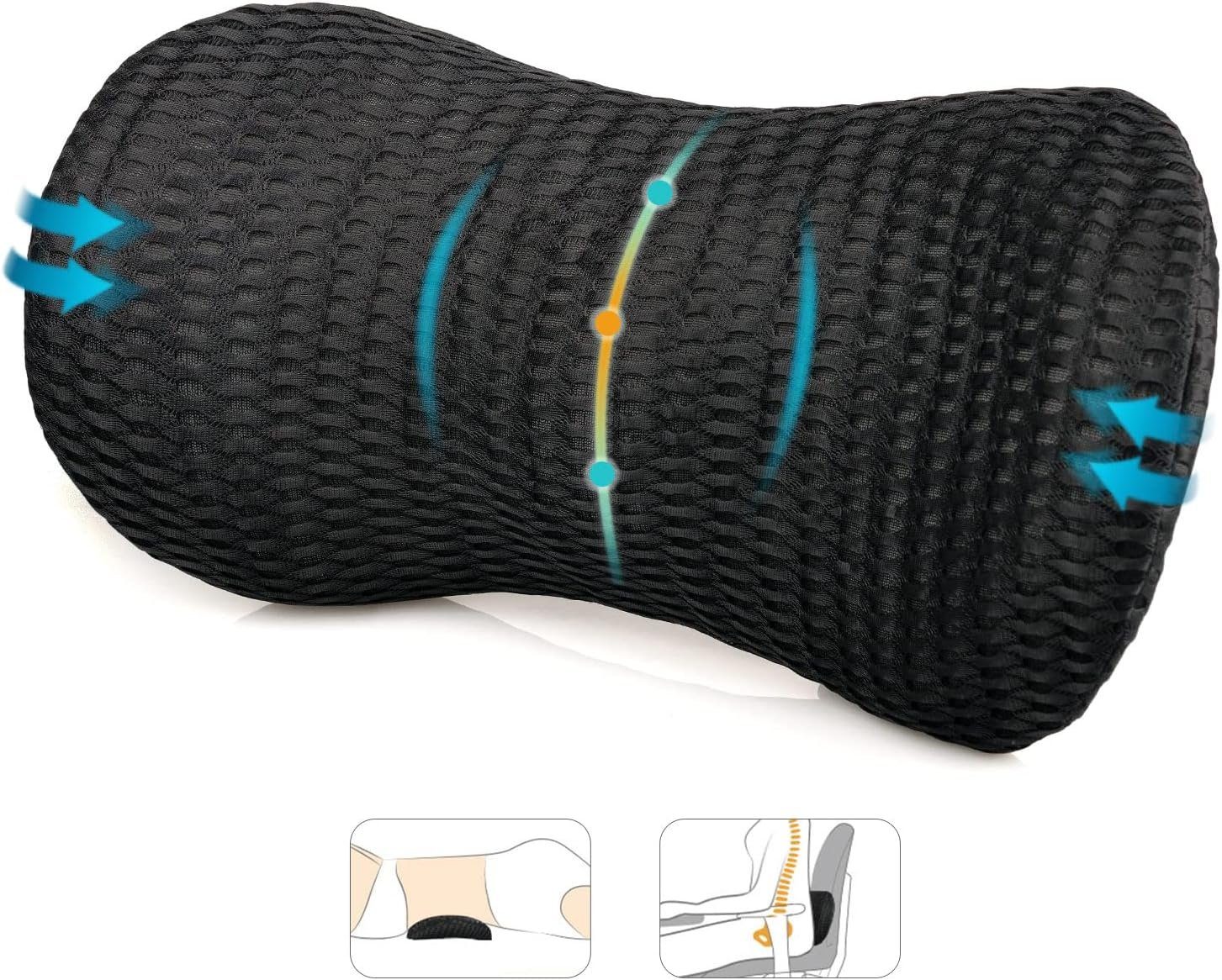 Rückenkissen Lendenstützkissen Memory Foam Rückenlehnenstützkissen