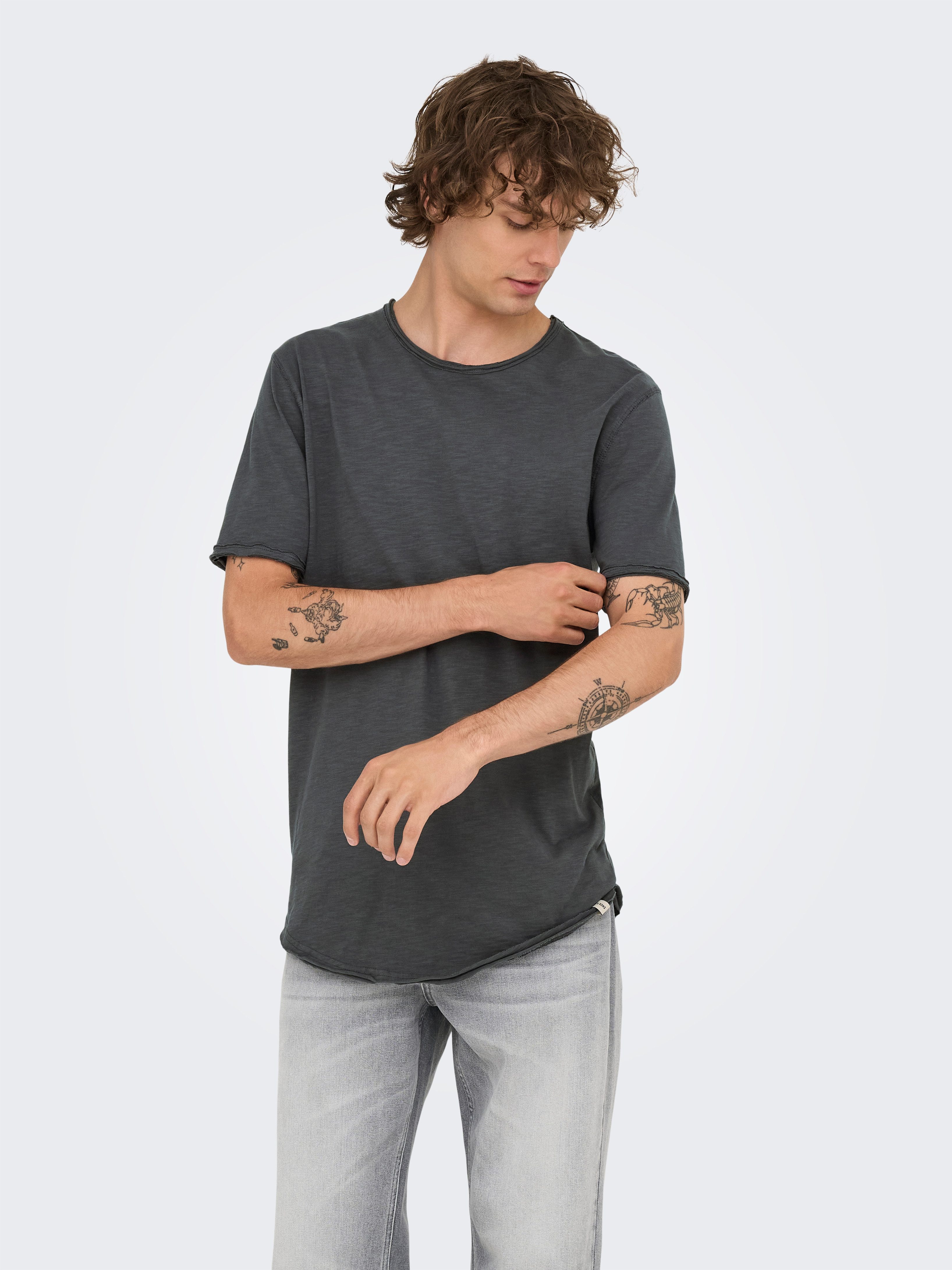 ONLY & SONS Rundhalsshirt ONSBENNE LONGY SS TEE NF 7822 NOOS günstig online kaufen