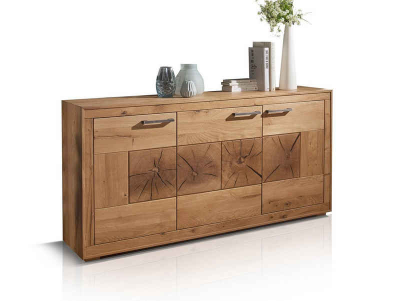 Moebel-Eins Kommode, WINSTON I Sideboard, Material Massivholz, Wildeiche geölt