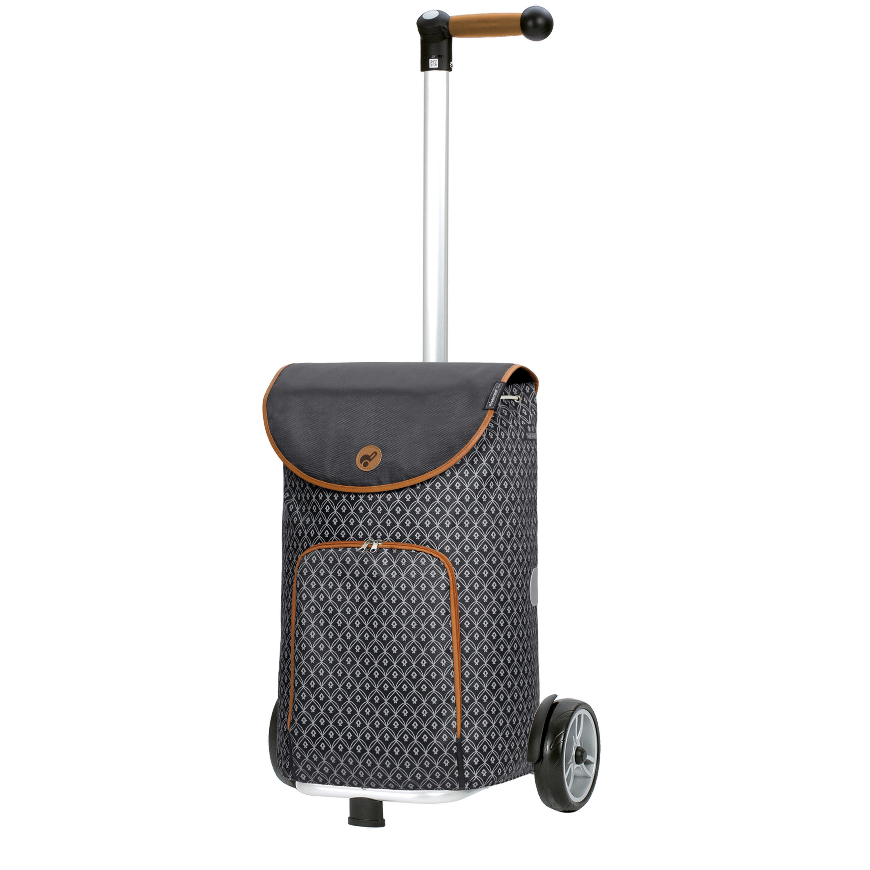 Andersen Einkaufstrolley Unus Shopper Famke anthrazit, Thermo, klappbar, höhenverst., belastbar bis 40kg, wasserabweisend