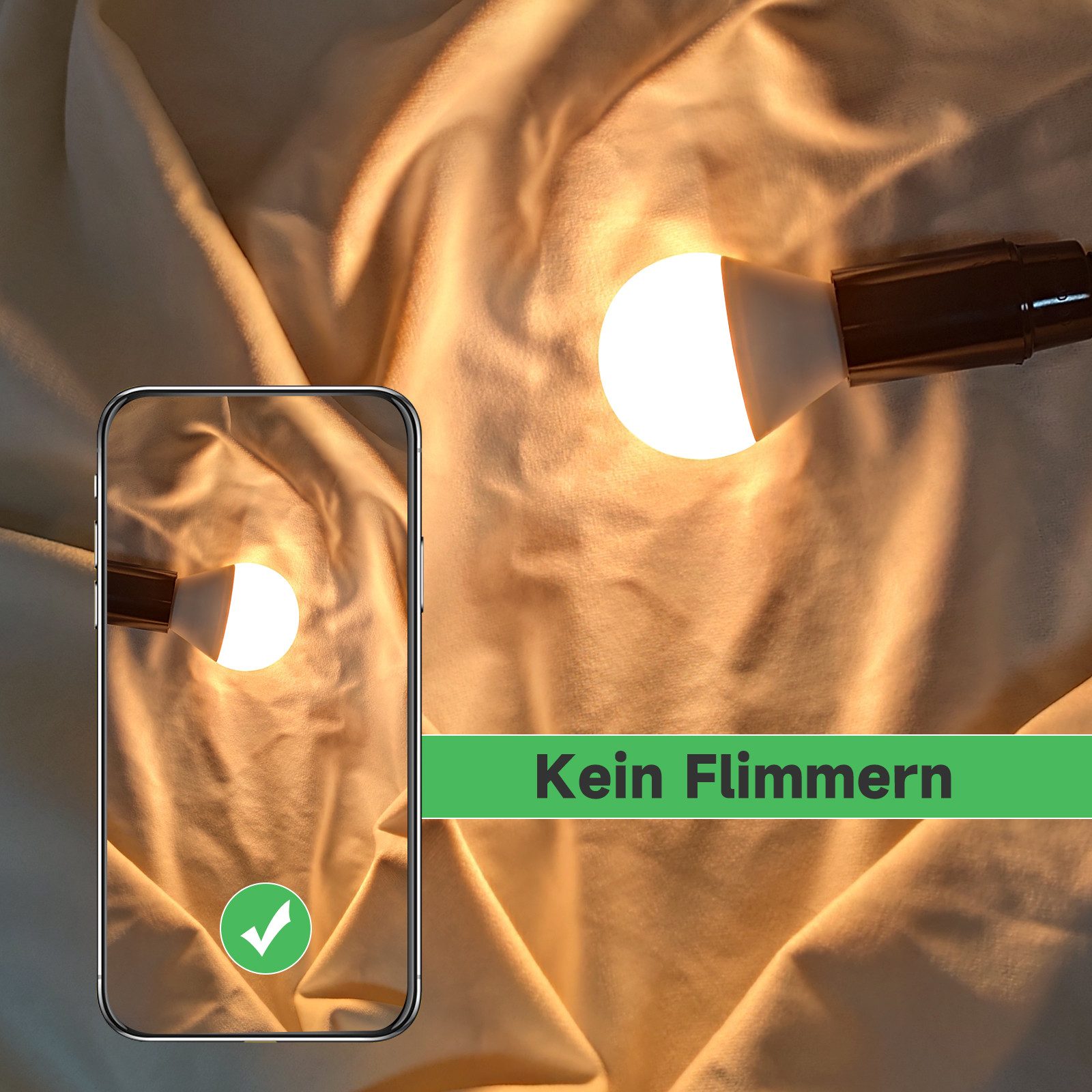 ZMH LED-Leuchtmittel Whonzimmer 6ER P45 Globe Glühlampe 2700K 5W Energiesparlampe Flur, E14, 6 St., 2700k, Tropfenform Birne