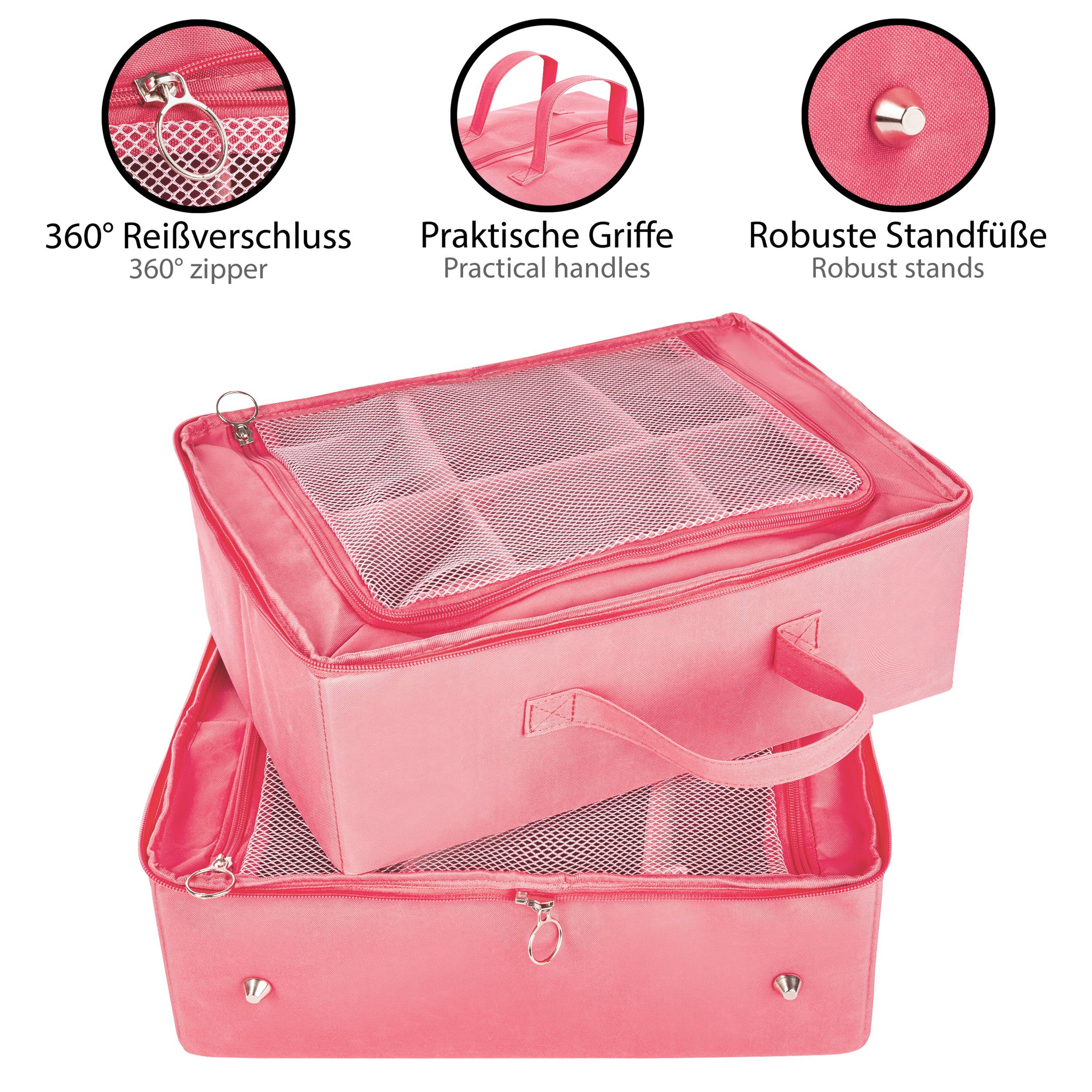 Aufbewahrungsbox, ONVAYA Multifunktions-Organizer, Aufbewahrungstasche rosa,klein Organizer