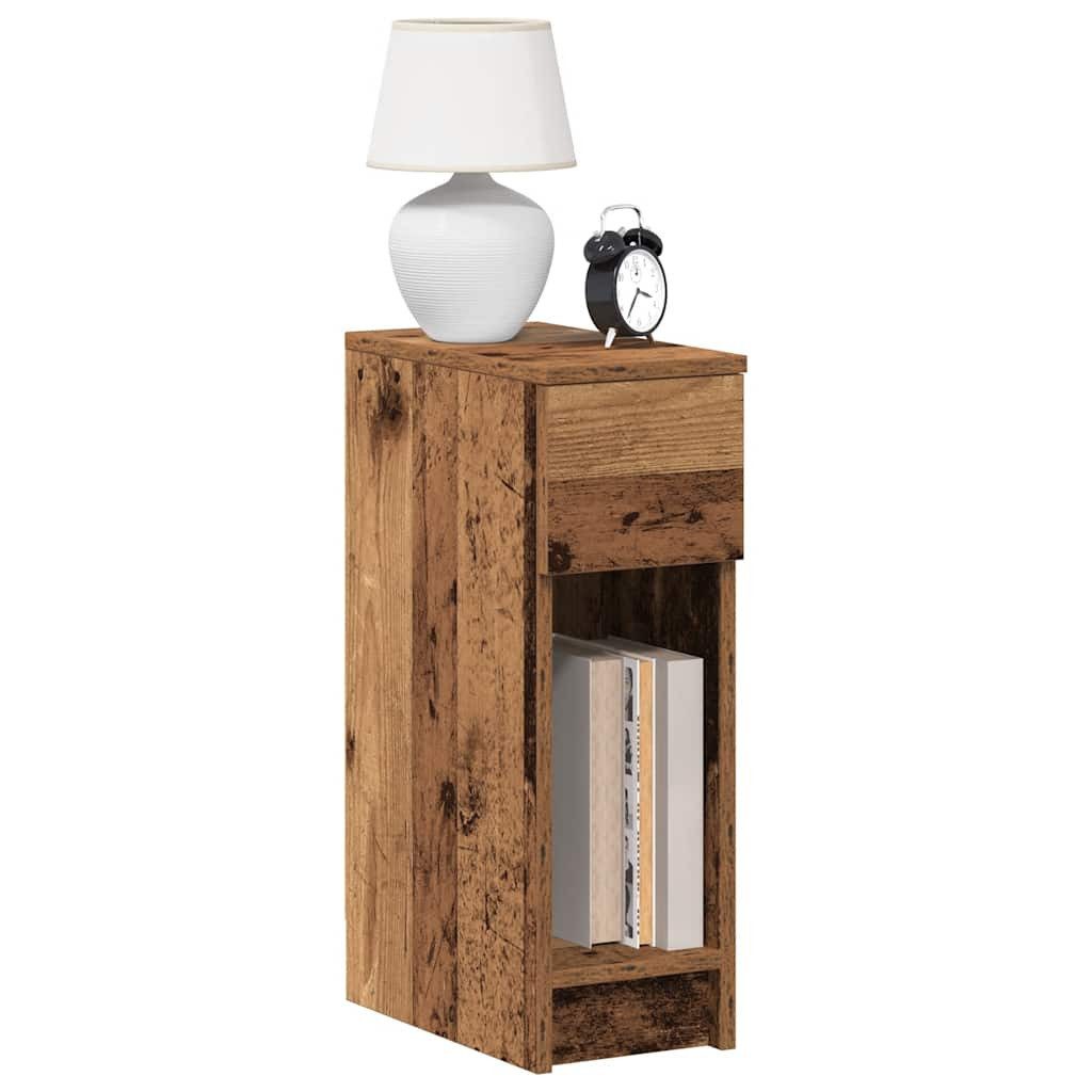 vidaXL Nachttisch NA Nachttisch Holzwerkstoff Schlafzimmer mit Schublade 20x36x60 cm