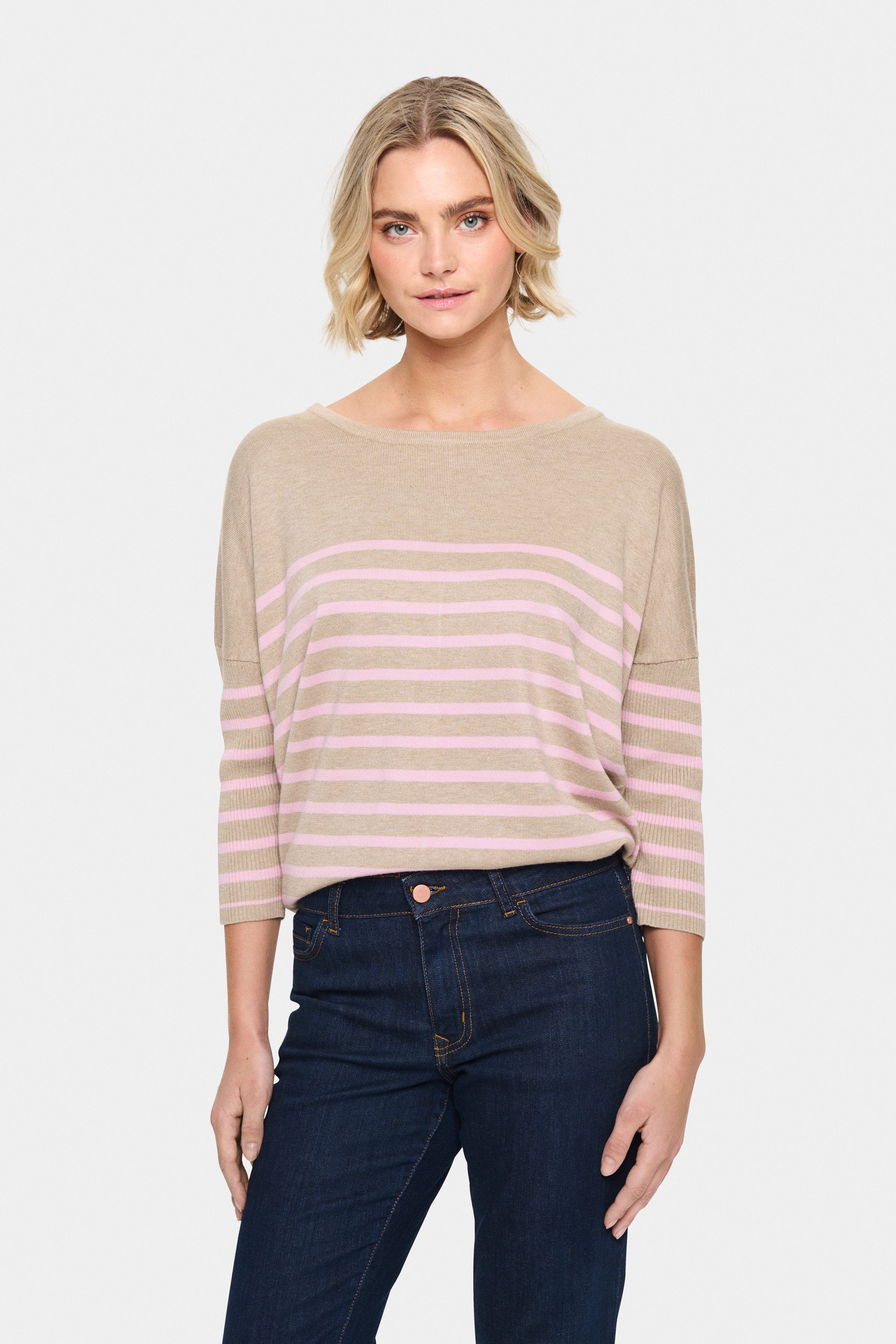 Strickpullover MilaSZ R-neck Stripe
