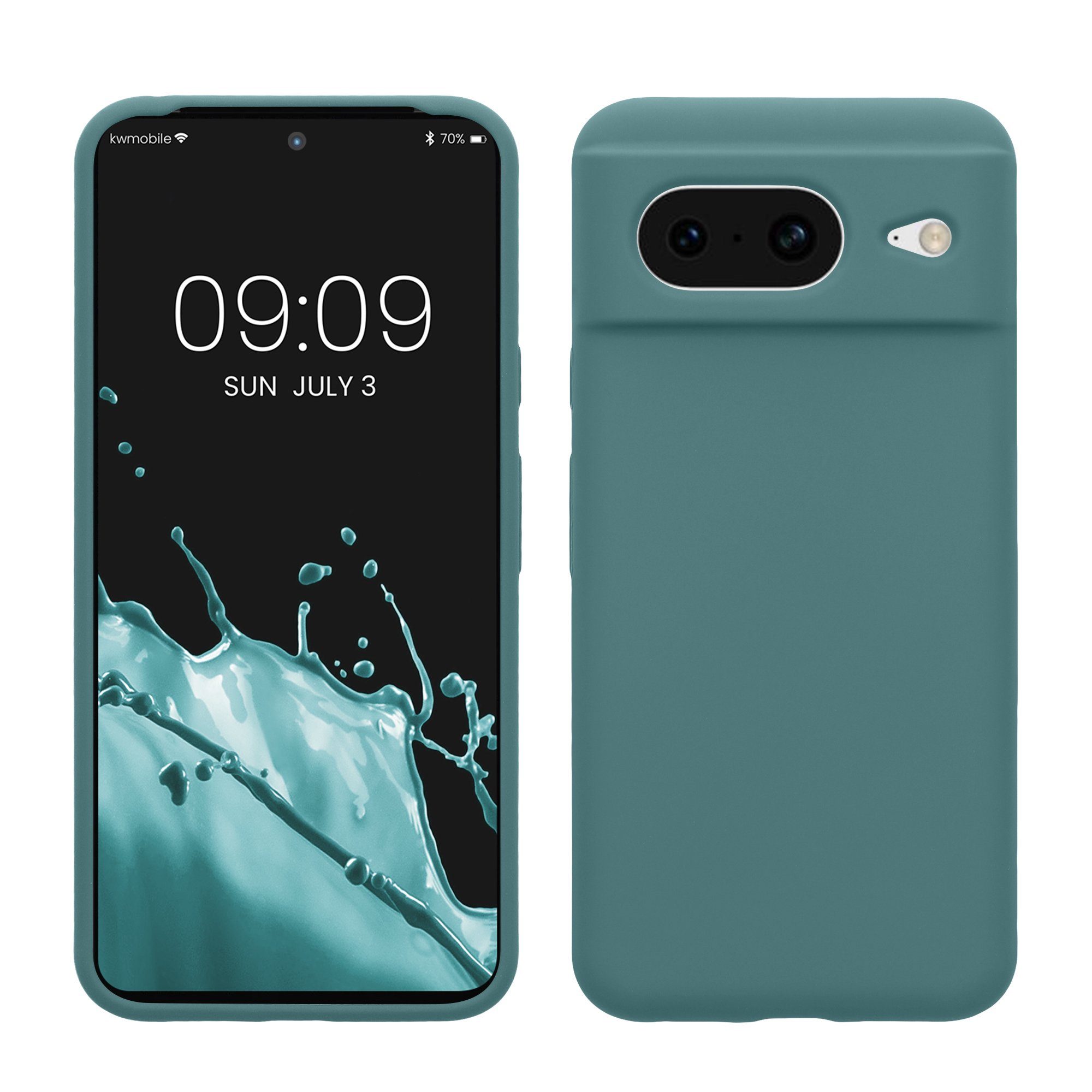 kwmobile Handyhülle Hülle für Google Pixel 8, Hülle Silikon gummiert - Handyhülle - Handy Case Cover