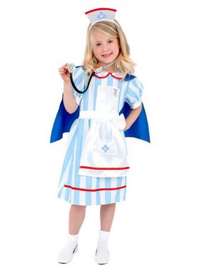 Smiffys Kostüm Kleine Krankenschwester Kostüm für Kinder, Klassisches Krankenschwesterkostüm für Mädchen