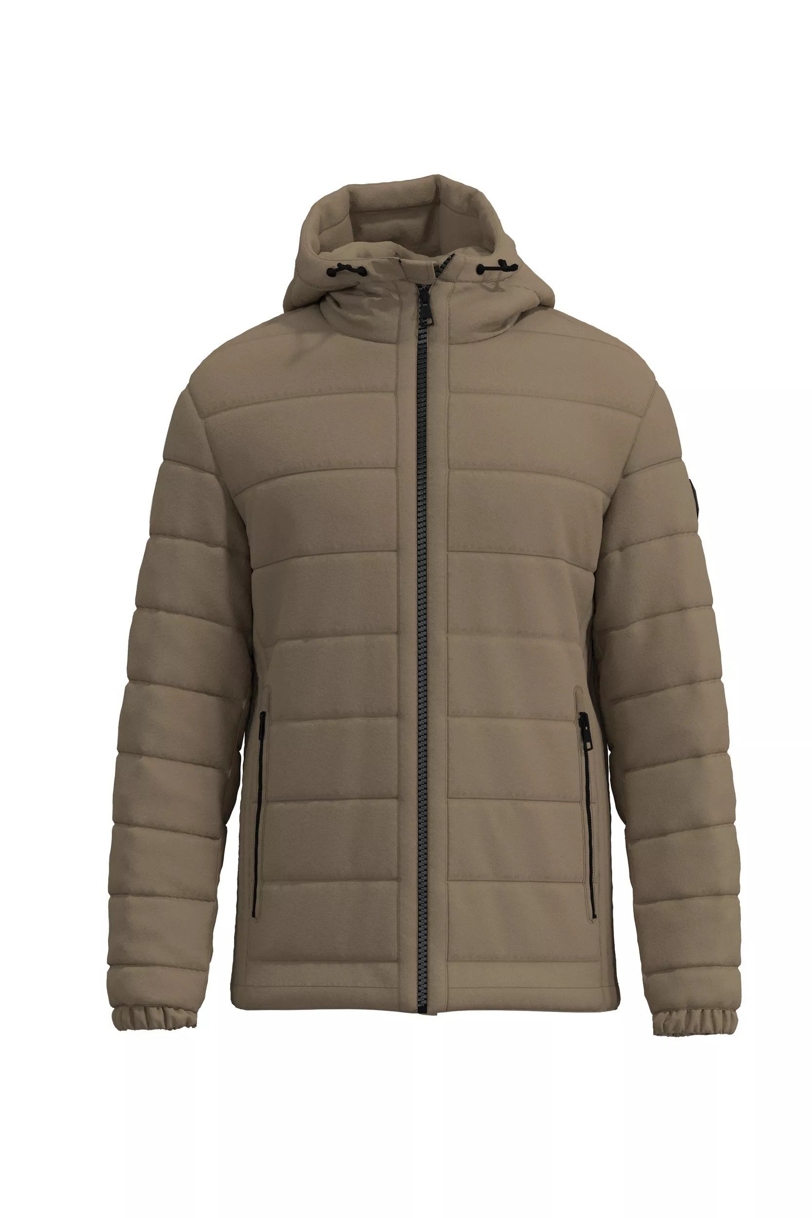 Strellson Winterjacke Steppjacke Modica Fused mit fester Kapuze (sehr warm) olivegrün Herren