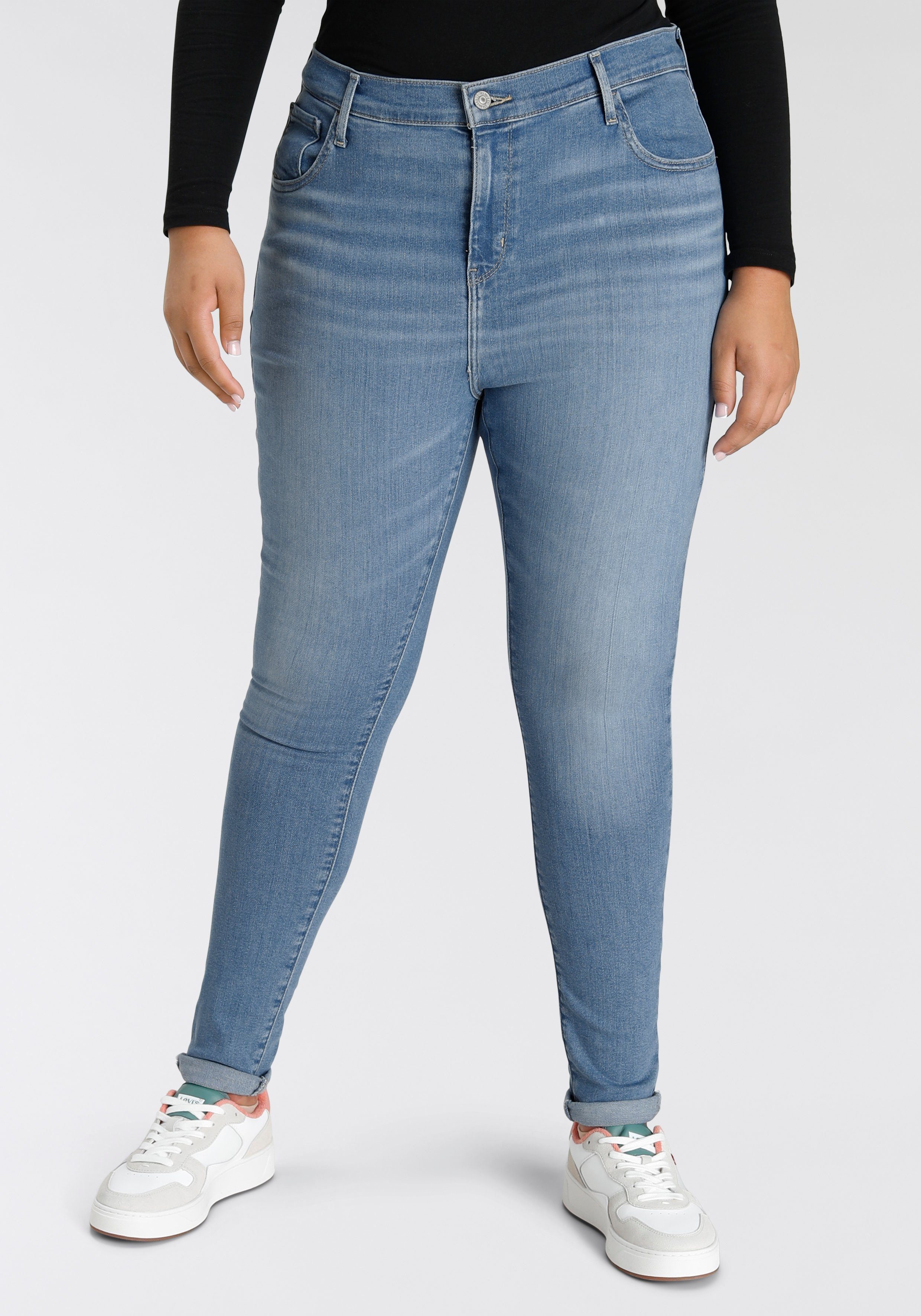Leibhöhe Levi's® 720 Plus light Skinny-fit-Jeans hoher mit indigo High-Rise