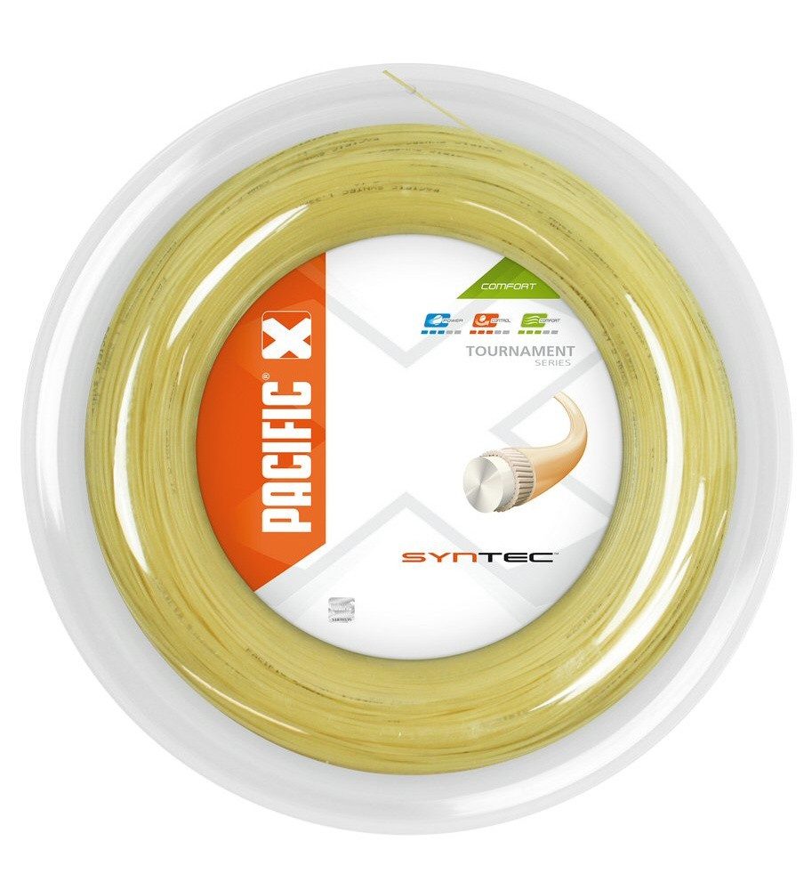 Pacific Tennissaite Syntec (Allround+Kontrolle) natur 200m Rolle, Saitendicke: 1.33