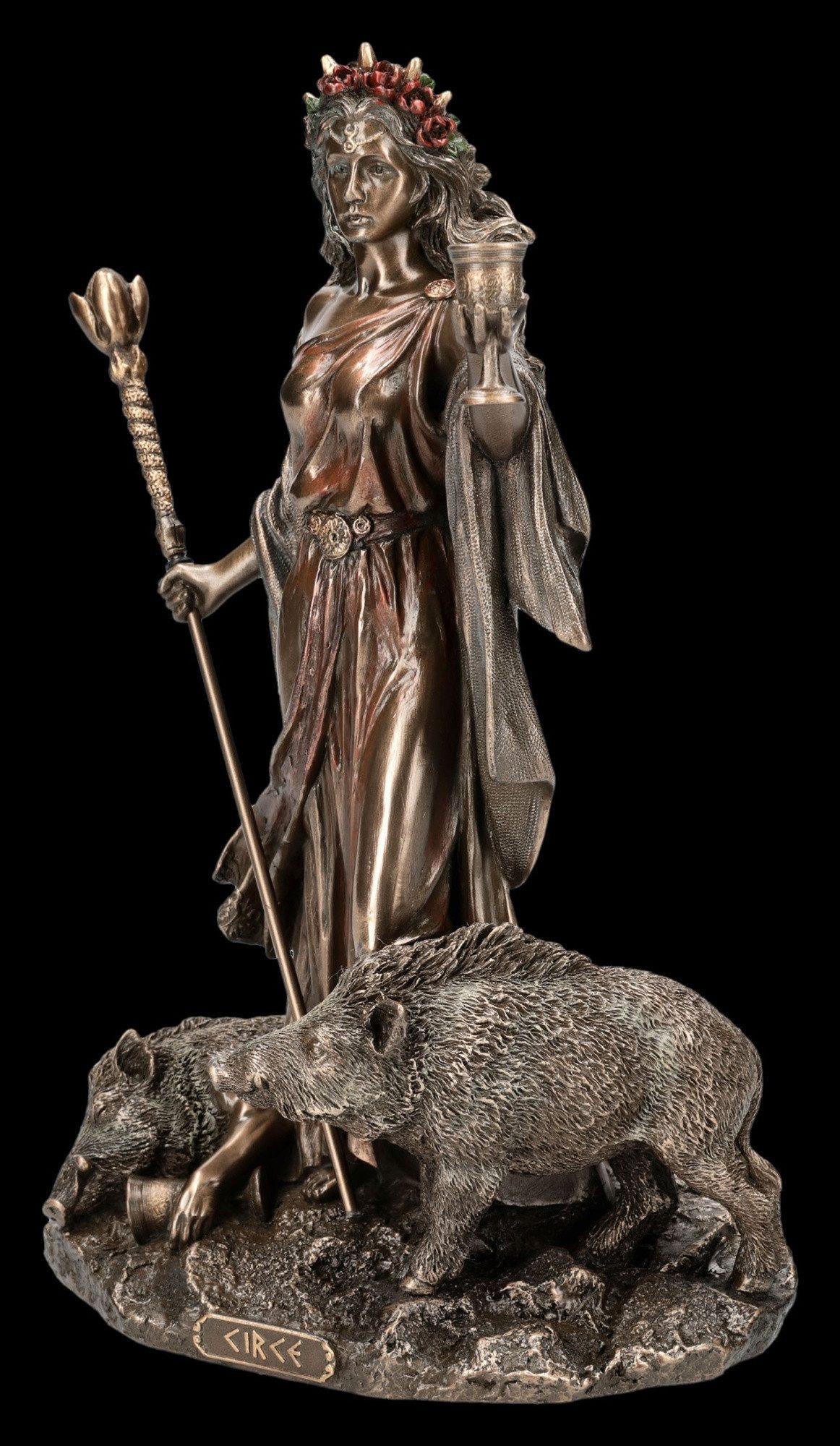 Figuren Shop GmbH Dekofigur Circe Figur – Griechische Mythologie Statue Veronese Skulptur 24 cm