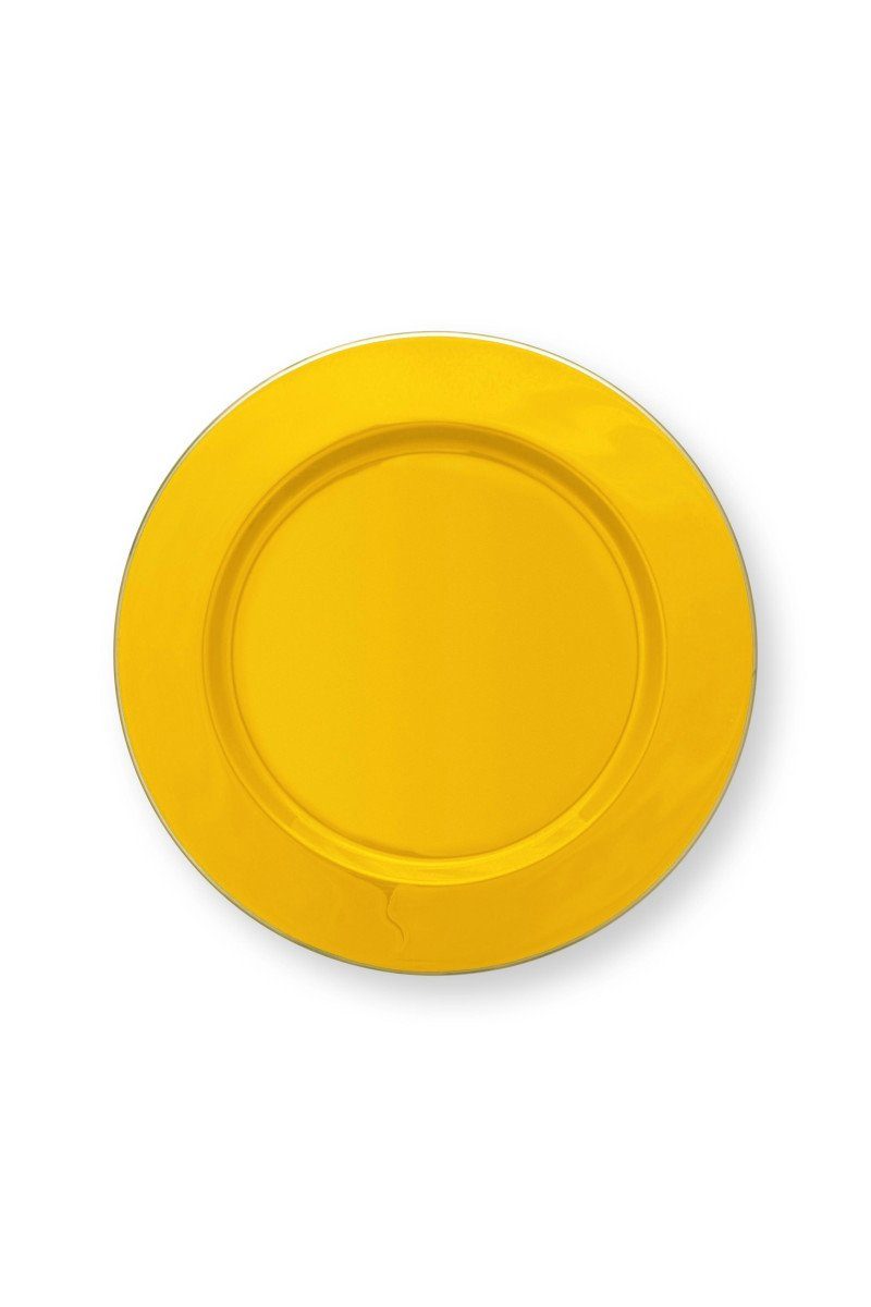 PiP Studio Speiseteller Platzteller gelb 32cm, Plate Metal Yellow 32cm