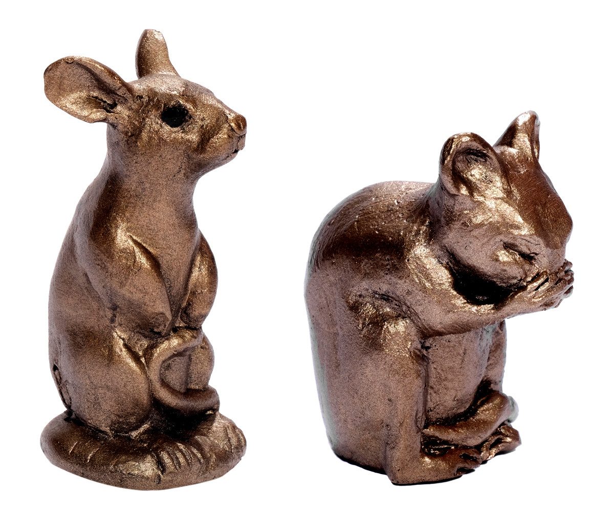 Brillibrum Dekofigur Dekofigur Maus Bronze Skulptur Mäuschen Handarbeit