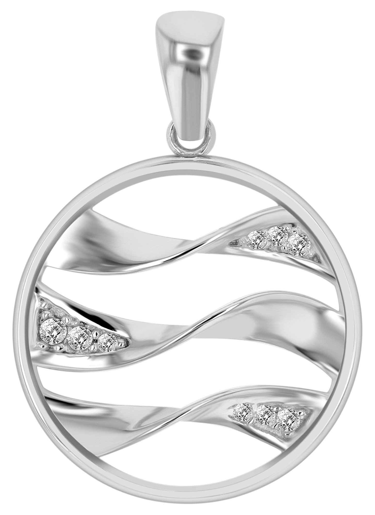 Kettenanhänger Anhänger aus 333 Gold mit Zirkonia
