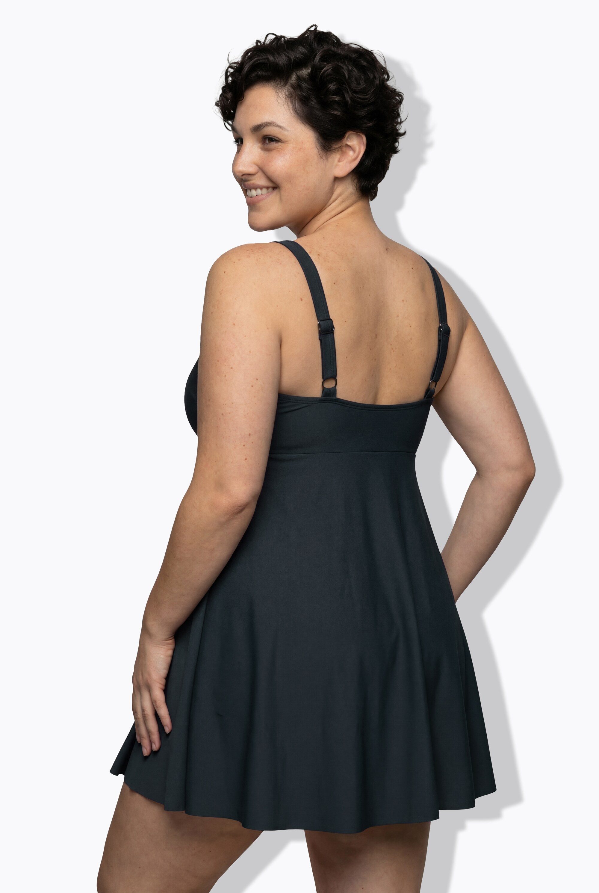 Ulla Popken Badekleid Badekleid Zierband Softcups recycelt