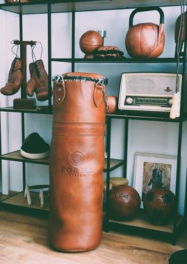 Forma Fisico Boxsack Handgefertigter Boxsack Retro-Vintage Echtleder Braun