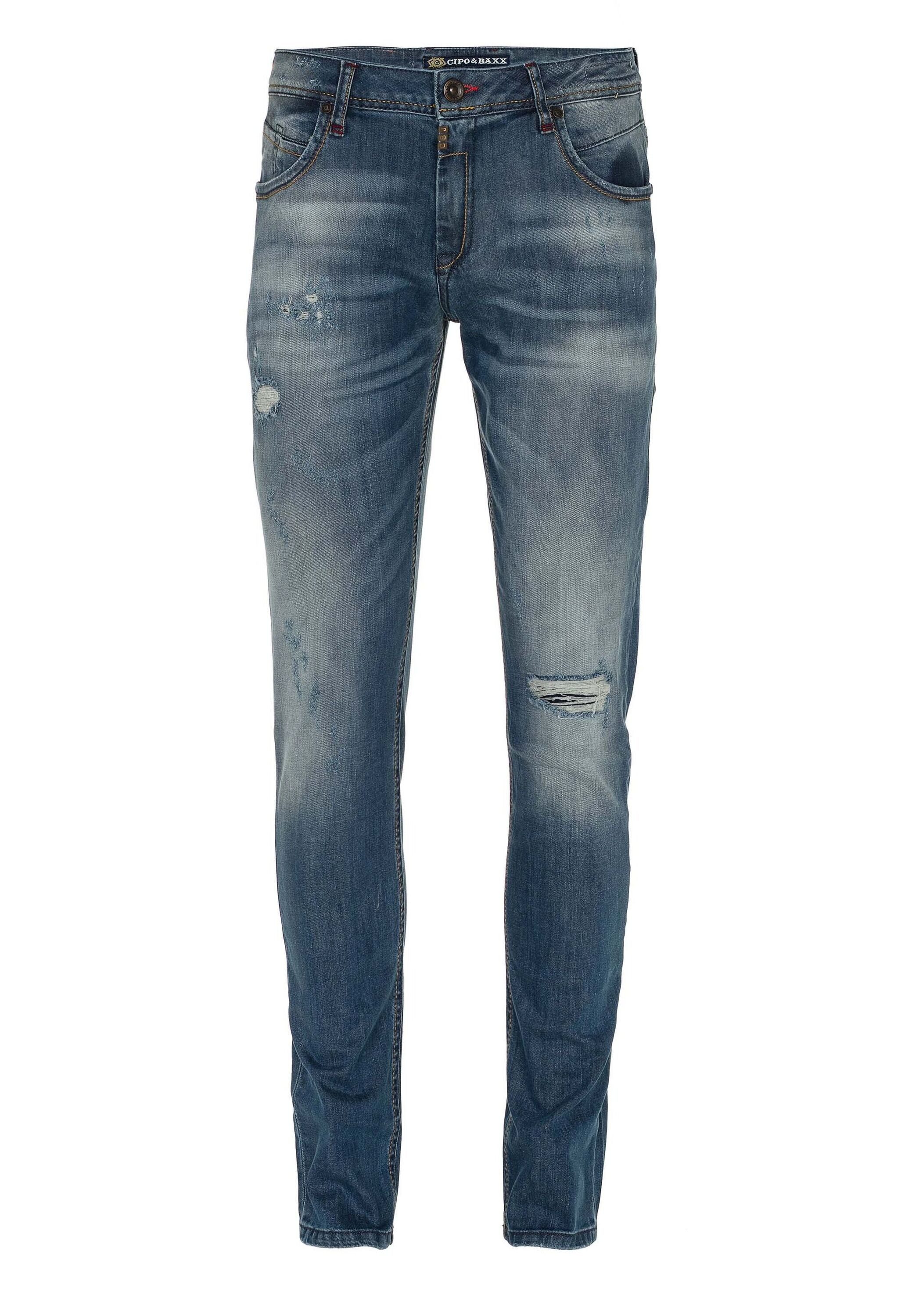 Cipo & Baxx Slim-fit-Jeans Jeans im Destroyed-Look, CD-475 günstig online kaufen