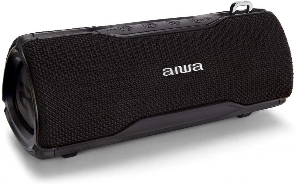 Aiwa BST-500 Bluetooth Lautsprecher Boombox TWS, IP67, 12W, Hyperbass Bluetooth-Lautsprecher (Bluetooth, 12 W, Wiederaufladbarer Akku)