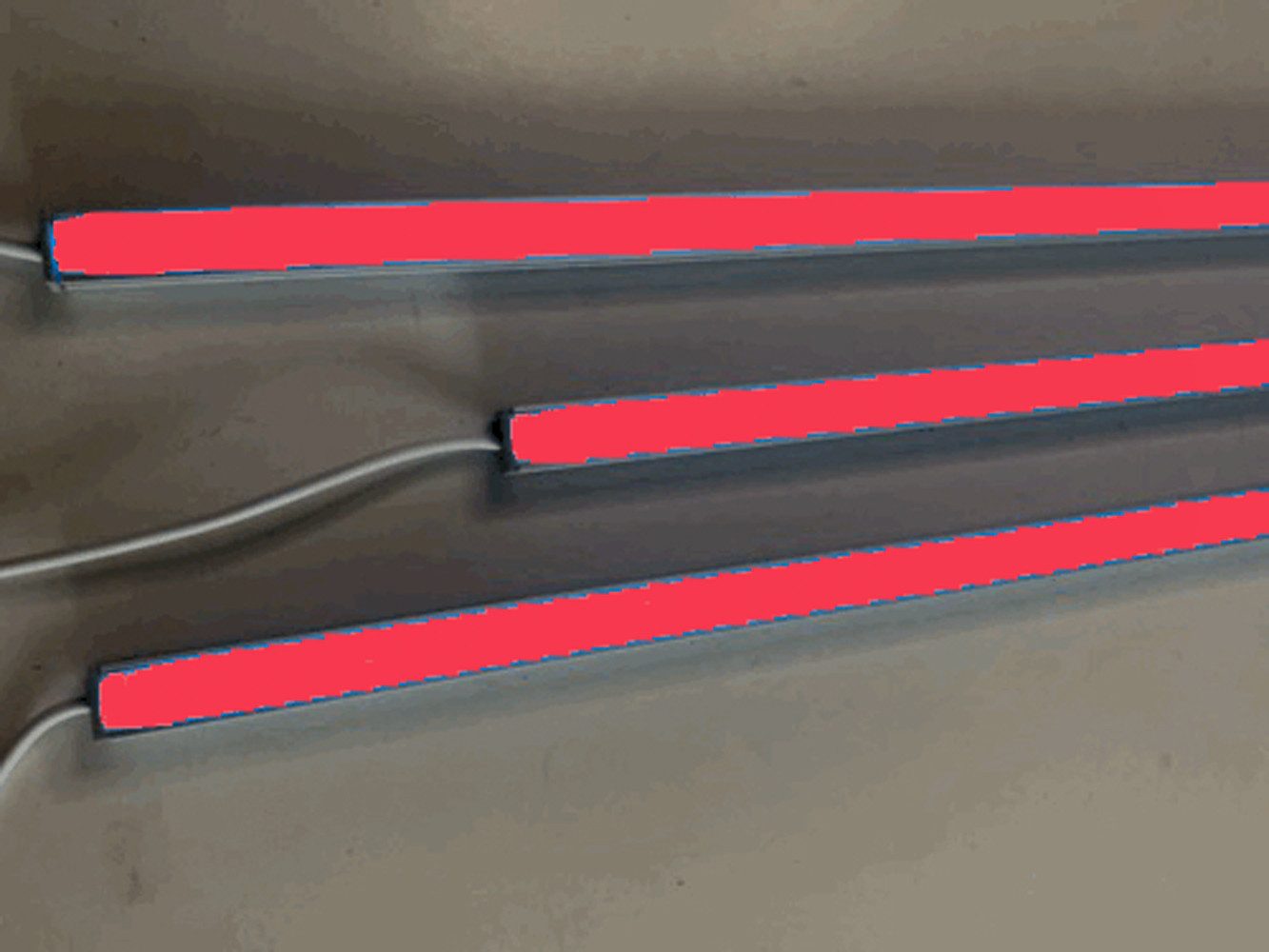 XENON LED Dekolicht 7522 LED Leuchte ALU Schiene Slim 3x1,5m matt Netzteil Rot, Xenon / Rot