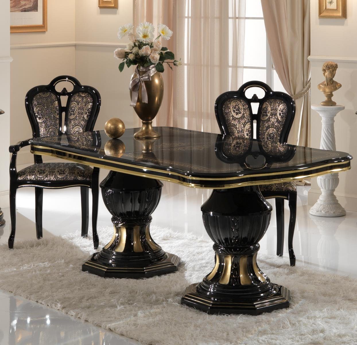 JVmoebel Esstisch, Italienische Designer Möbel Tisch Sessel Ess Zimmer  Klassische Möbel Tische neu