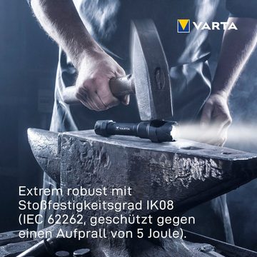 VARTA Taschenlampe Indestructible F20 Pro 6 Watt LED, wasser- und staubdicht, stoßabsorbierend, eloxiertes Aluminium Gehäuse