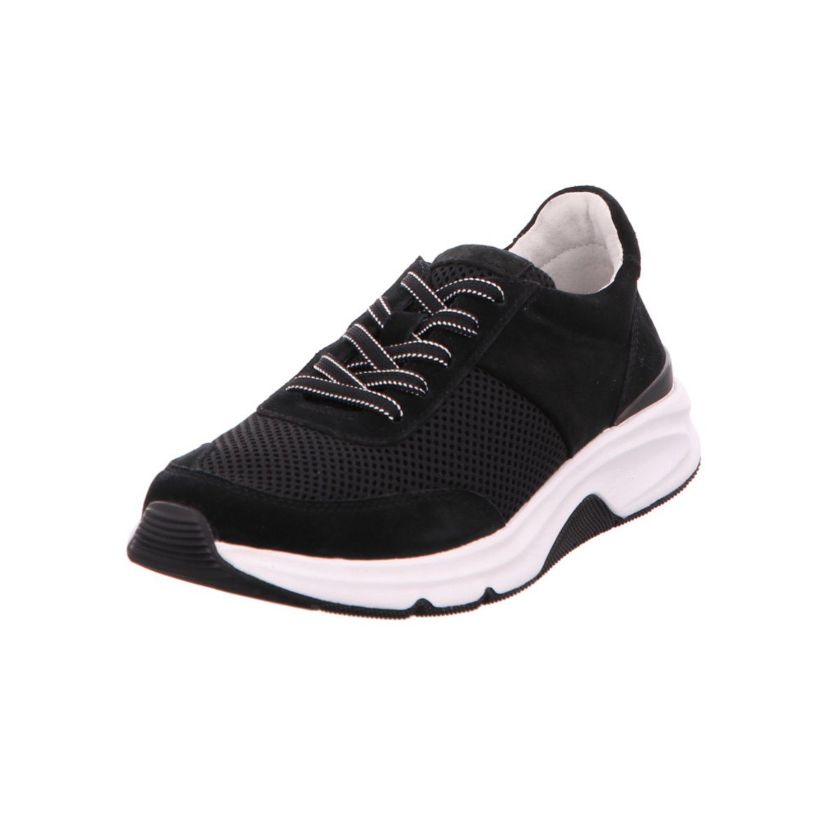 Freizeit Schnürer für Damen in schwarz Schnürschuh