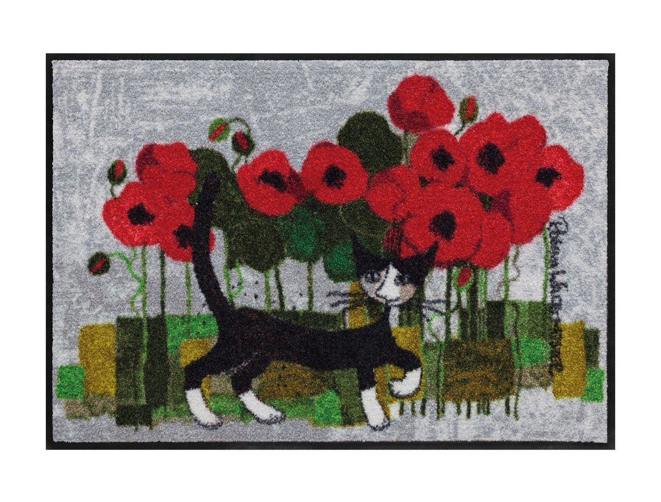 Fußmatte Rosina Wachtmeister Fußmatte Lifestyle Poppywalk 50x75 cm,  Salonloewe, Rechteckig, Höhe: 7 mm, Rosina Wachtmeister Fußmatte Lifestyle  Poppywalk 50x75 cm