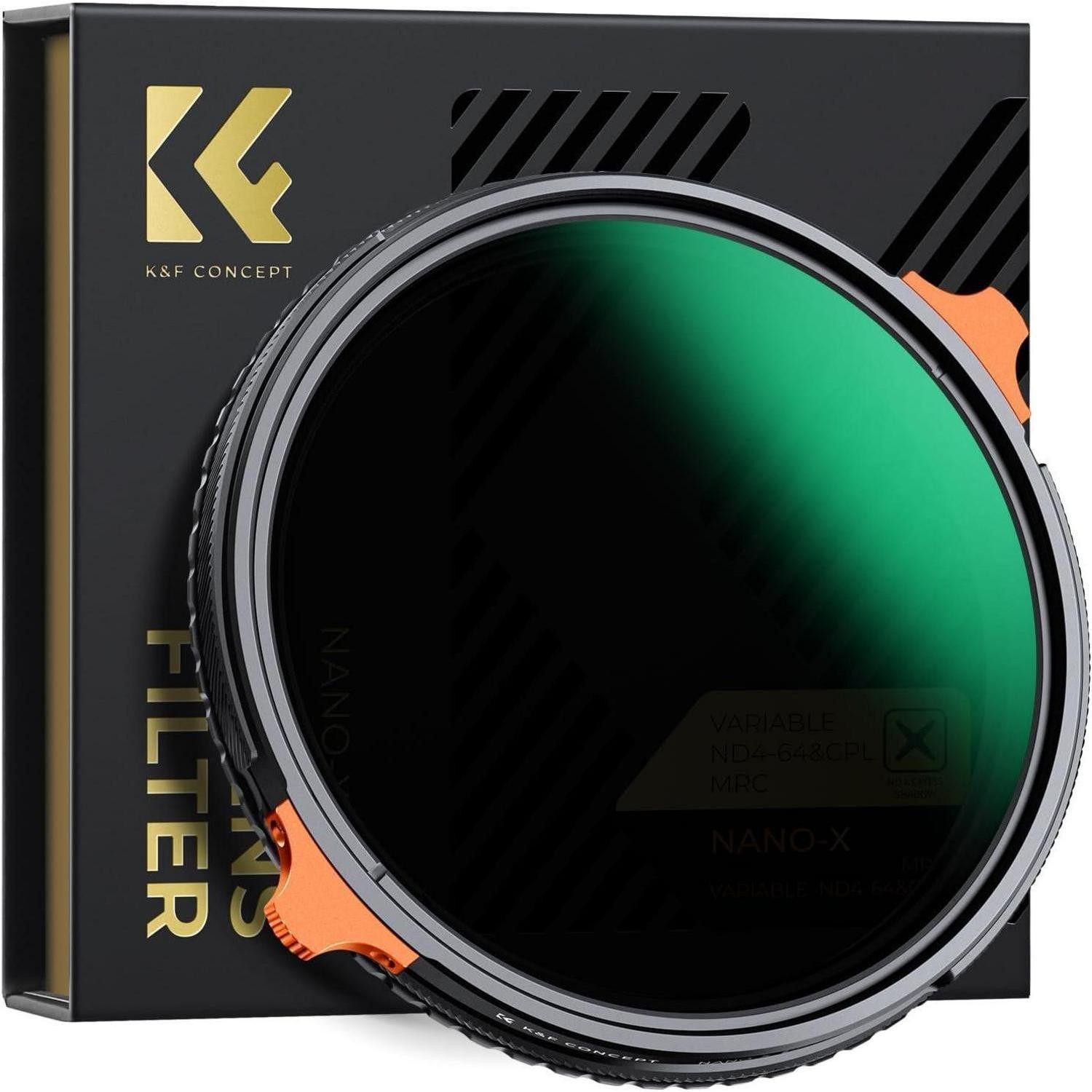 LuxusKollektion Nano-X ND Filter 67mm: CPL & ND4-ND64 2-in-1 Grau- und Polfilter Graufilter