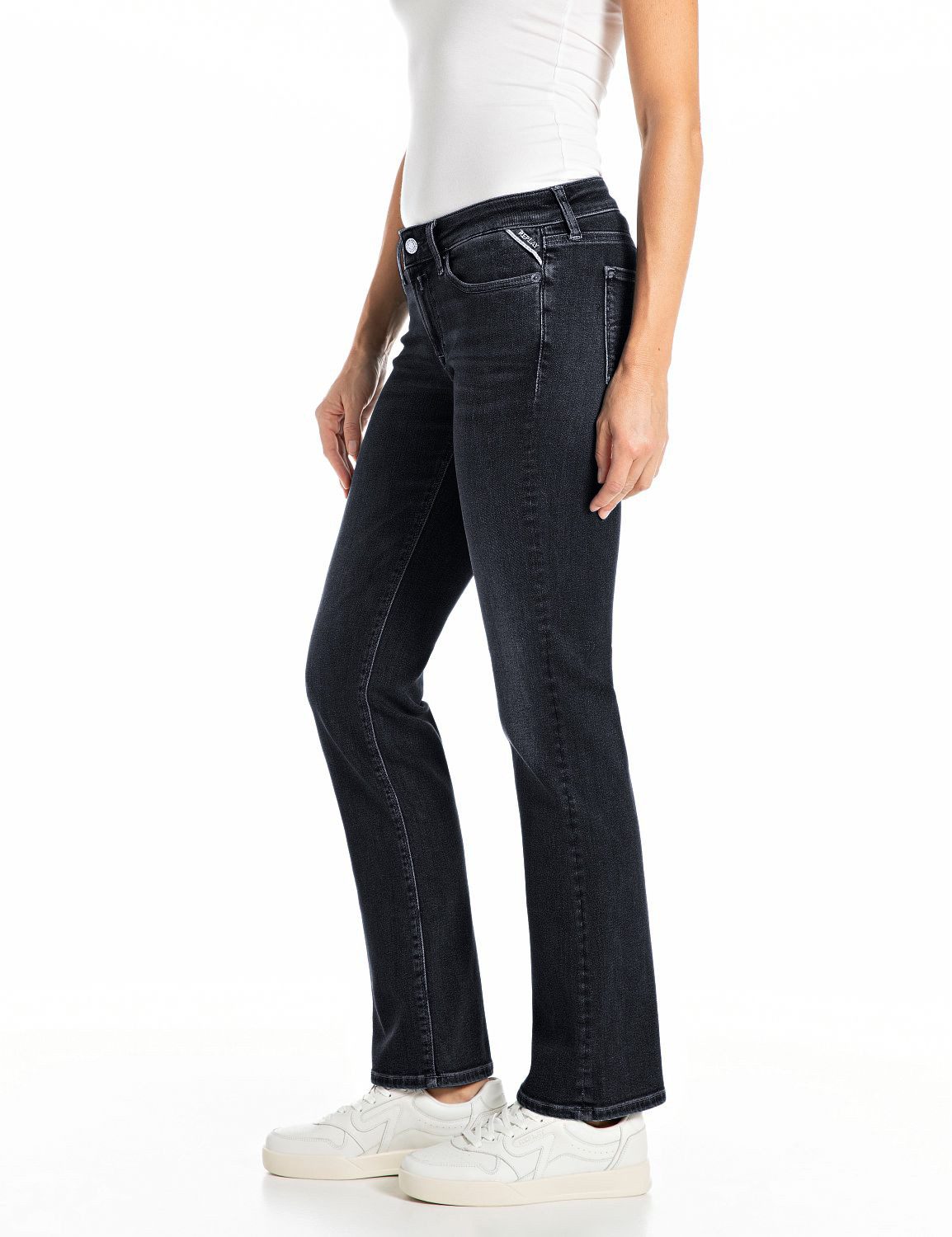 Replay Bootcut-Jeans NEW LUZ mit gesticktem R an der Gesäßtasche – Bild 4 von 5