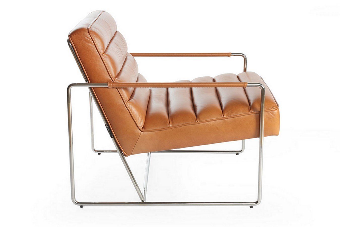 Ohrensessel Lounge hellbraun Sessel living Century daslagerhaus Leder