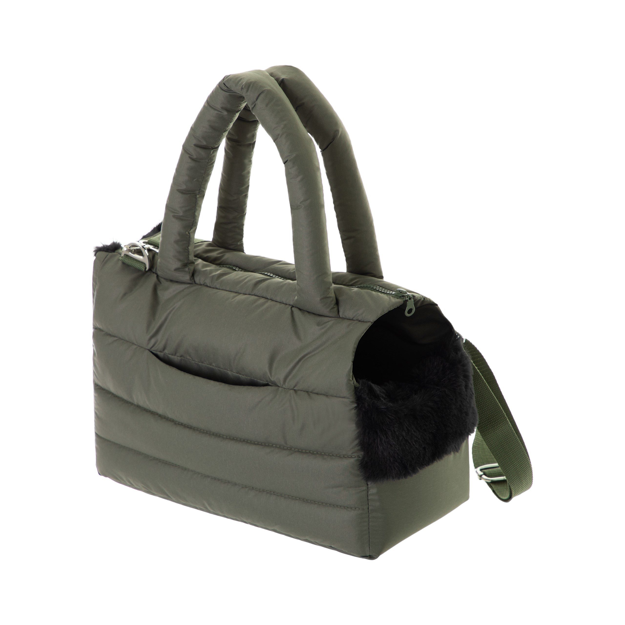 Hobbydog Tiertransportbox Fluffy Ride Transporttasche für Hunde Katzen und Kleintiere, stabiler Boden mit Verstärkung, über Schulter oder Hand tragbar