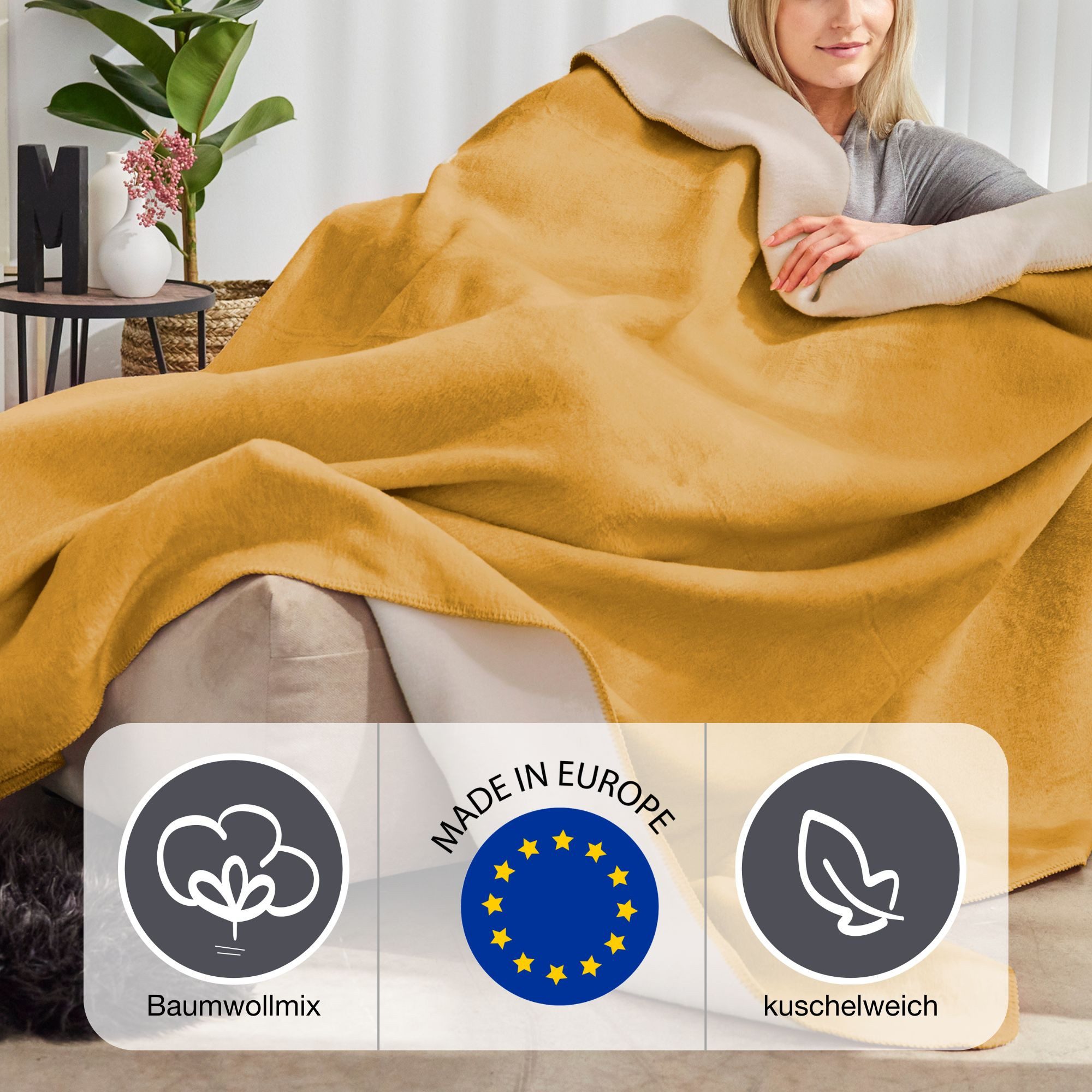 Wohndecke Wohndecke Doubleface Dublin, IBENA, in trendigen Farben günstig online kaufen