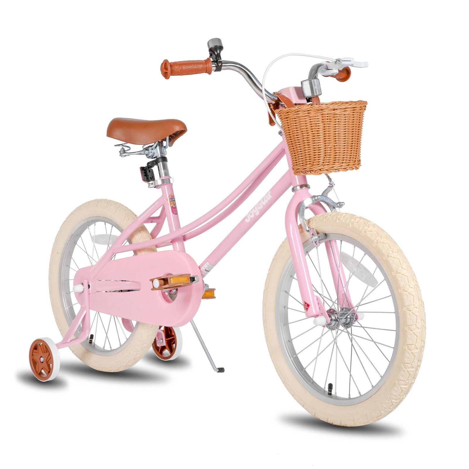 JOYSTAR Kinderfahrrad 12/14/16/18/20 Mädchenfahrrad für 2-13 Jahre alte Kinder, 12" 14" 16" Kinderfahrrad mit Stützrädern & Korb, 20 Zoll mit Ständer
