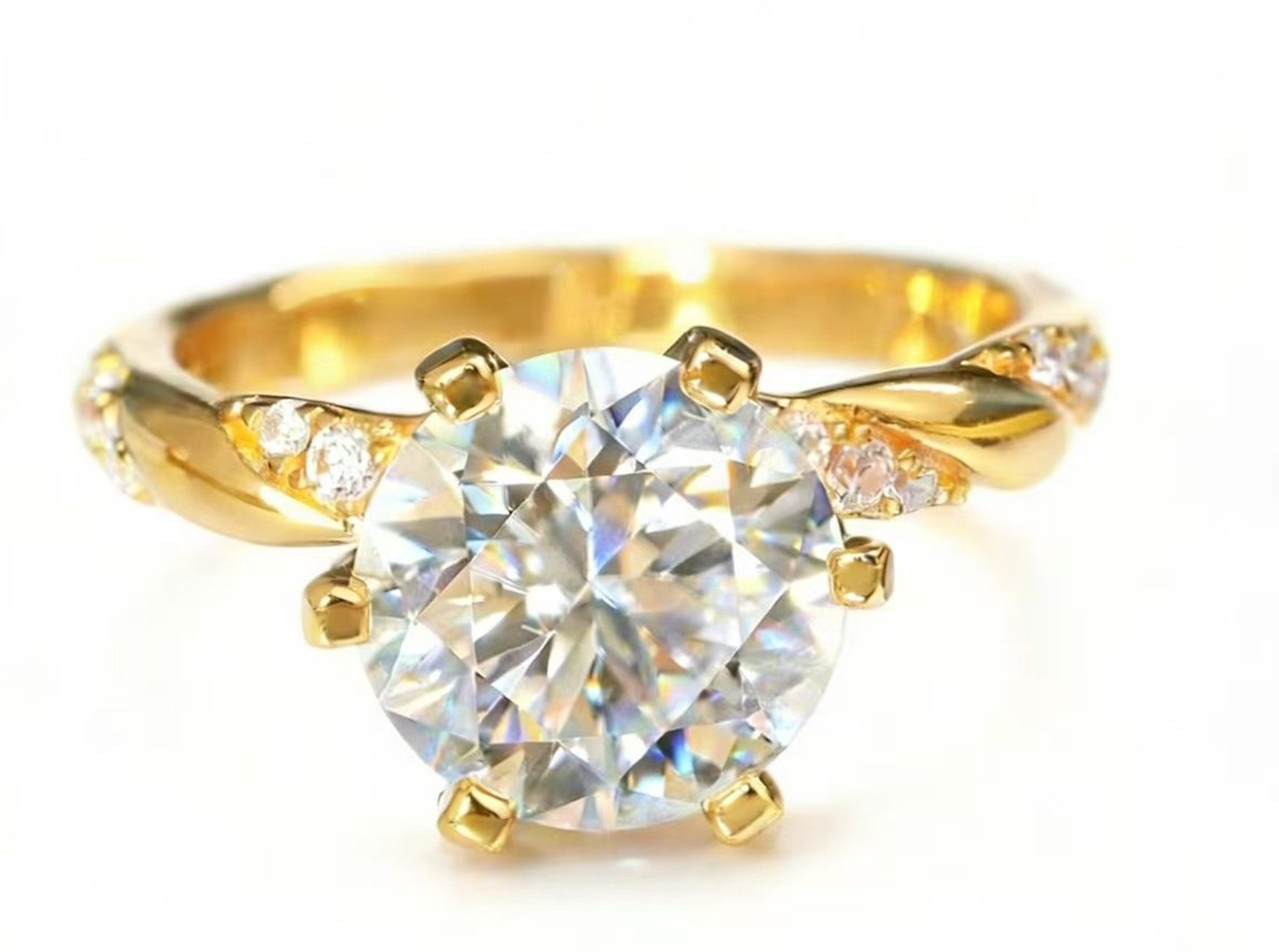 Jumpeak Trauring Ehering,3ct,D,VS1,3EX,Diamantring aus Laborzucht, Damenring, Geschenk ideen für frau,Liebes geschenk für sie,Verlobungsgeschenke