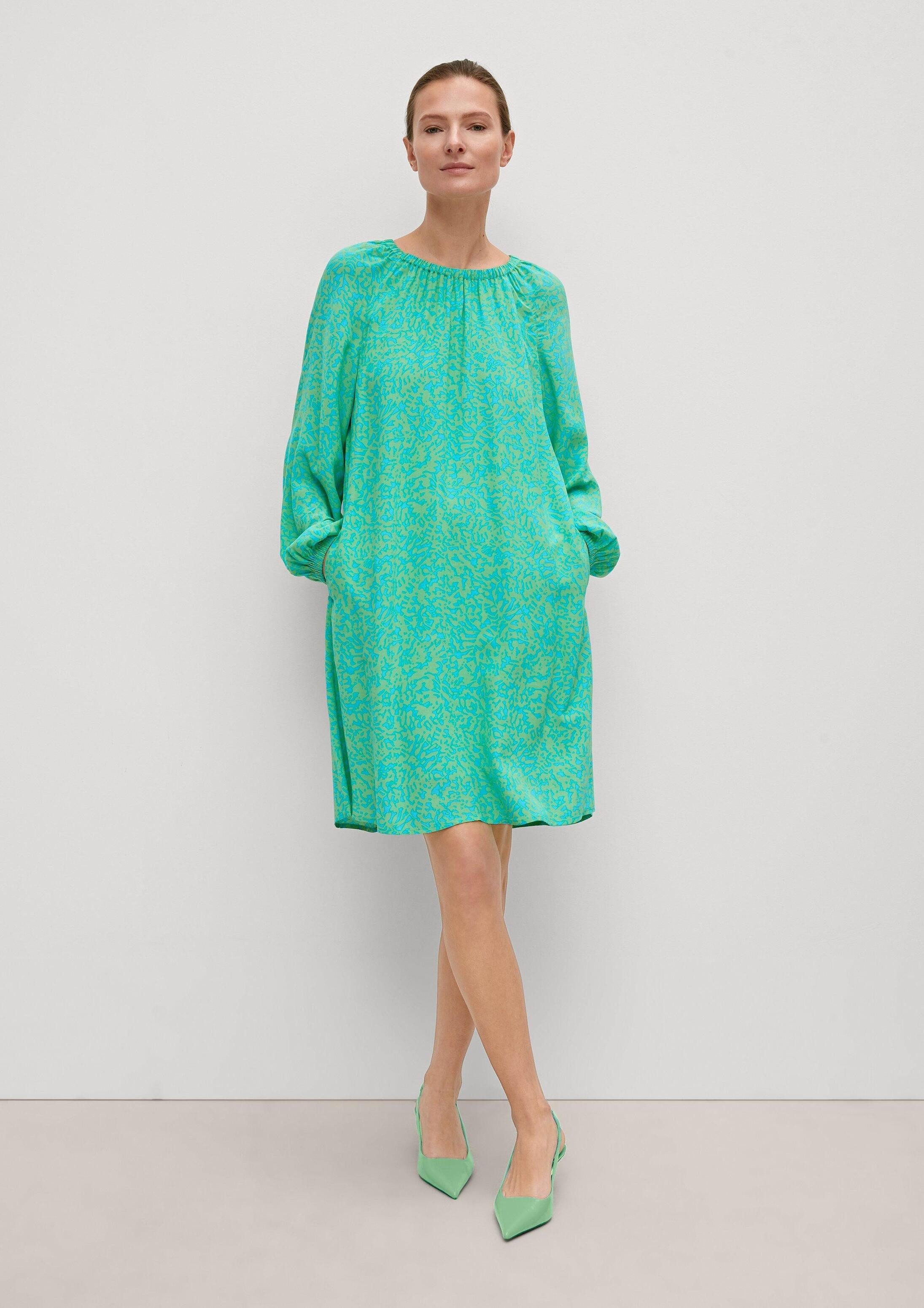 comma Minikleid Kleid Musterkleid aus Viskose