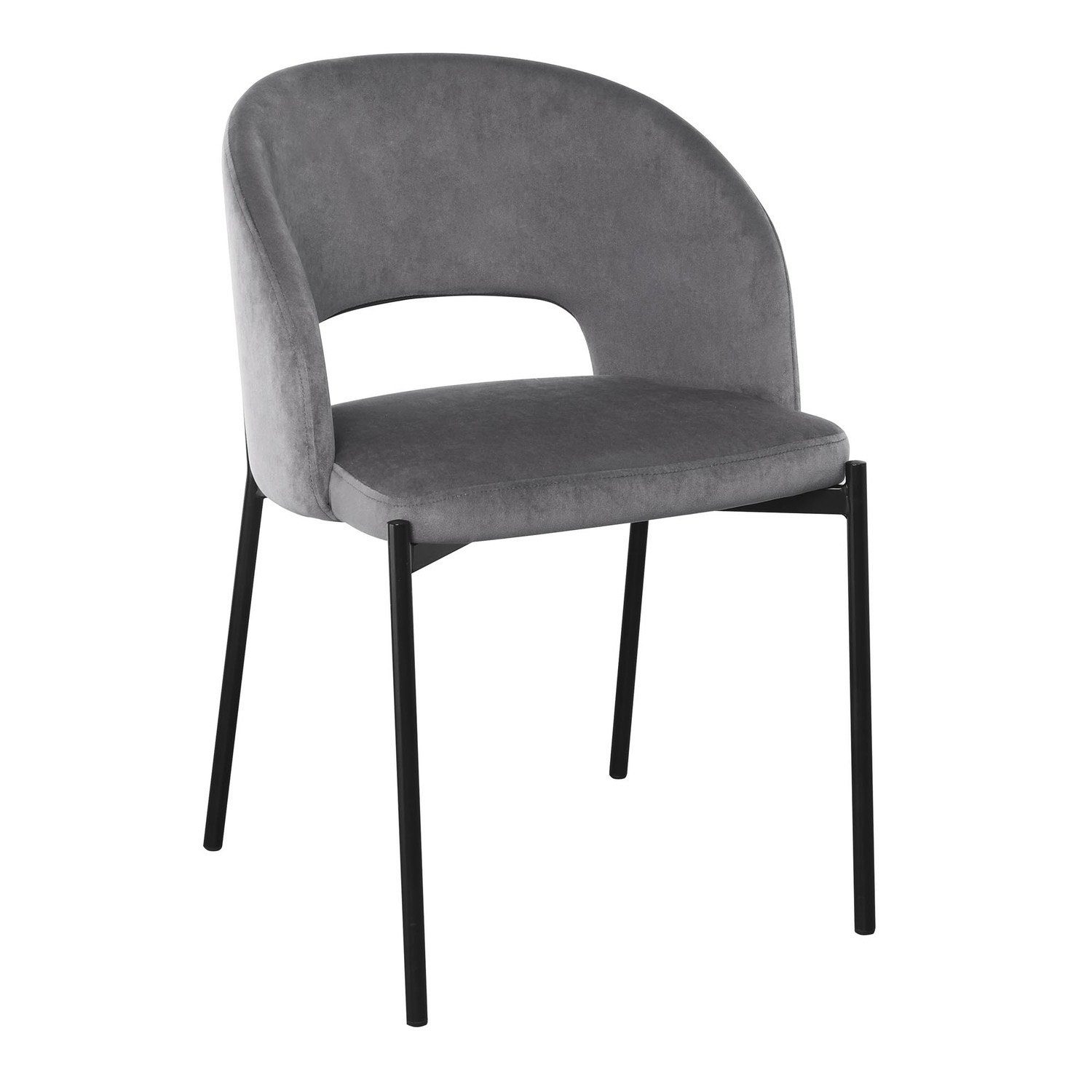 Cosy Home Ideas Esszimmerstuhl Esszimmerstühle 4er Set mit Samt-Bezug Metallbeine schwarz (Set aus 4 Stühlen, 4 St), mit Rückenöffnung