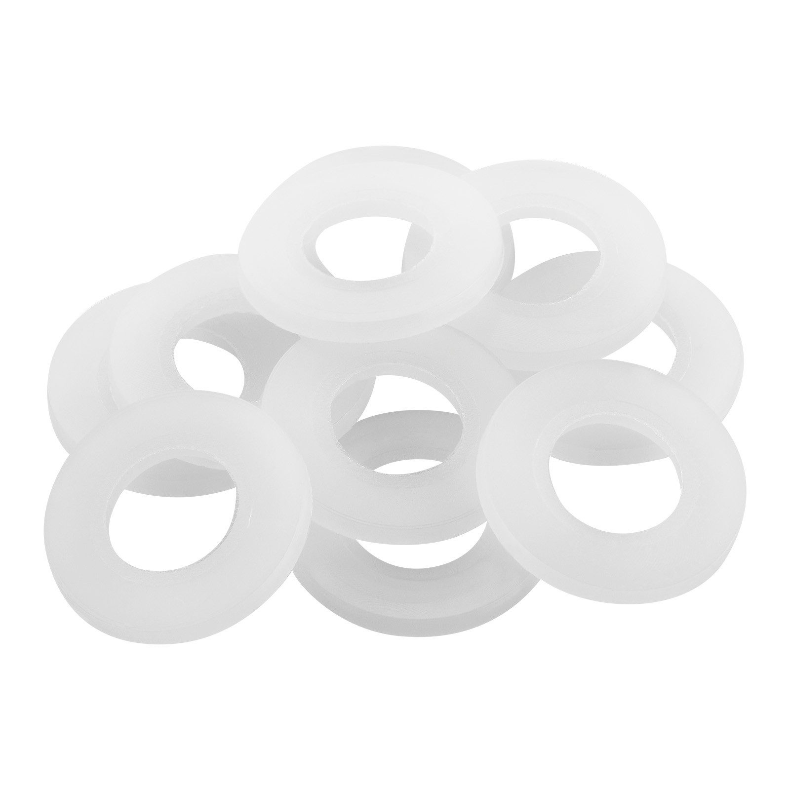 SO-TECH® Unterlegscheibe U-Scheiben Kunststoff DIN 125-A Distanzscheibe weiss, Ø 24 mm, M12, 10-St., Innen-Ø 13 mm Dicke 2,5 mm für Elektroinstallation etc.