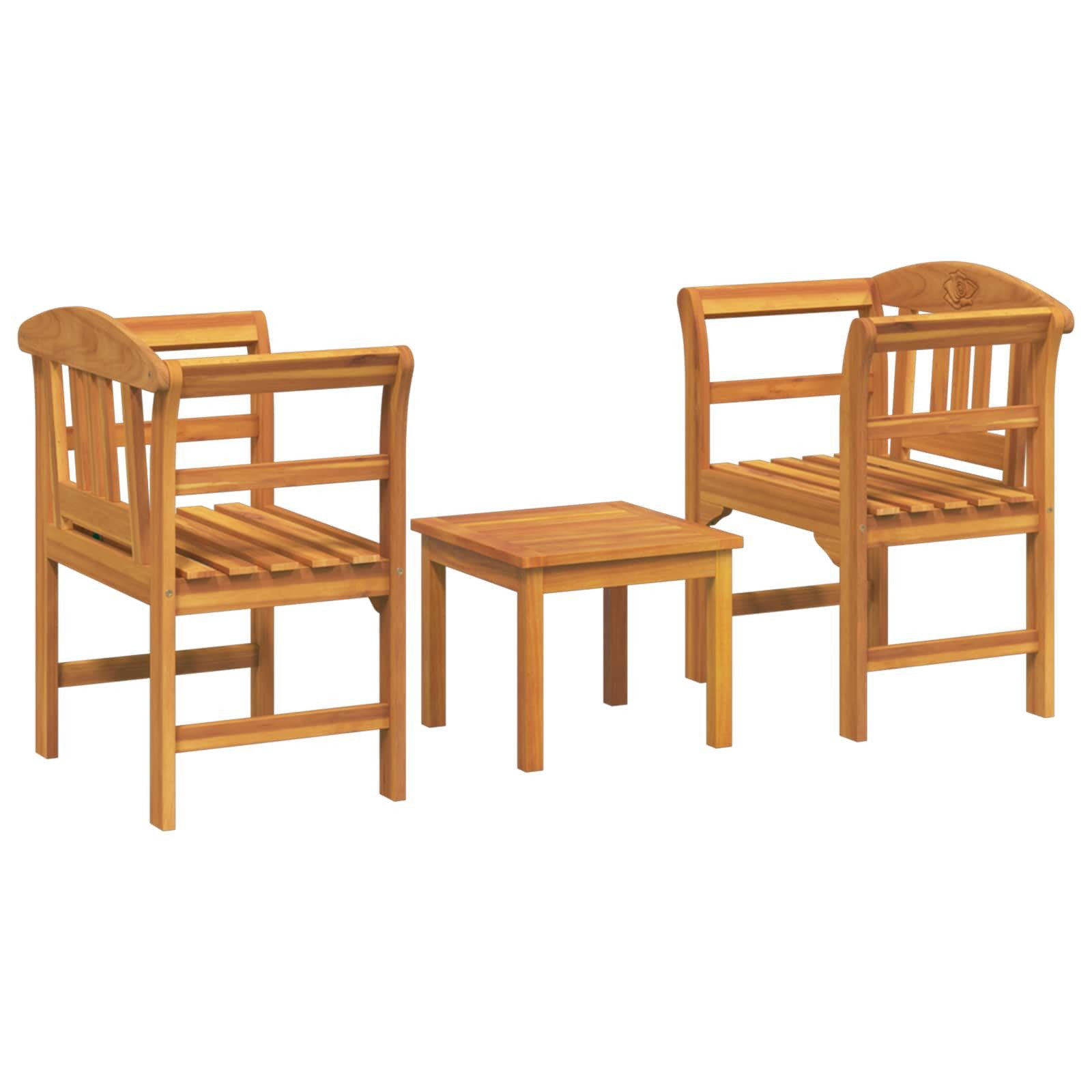 vidaXL Gartenlounge-Set Gartenrosen-Lounge-Set 3 stk. Massivholz, (3-tlg)