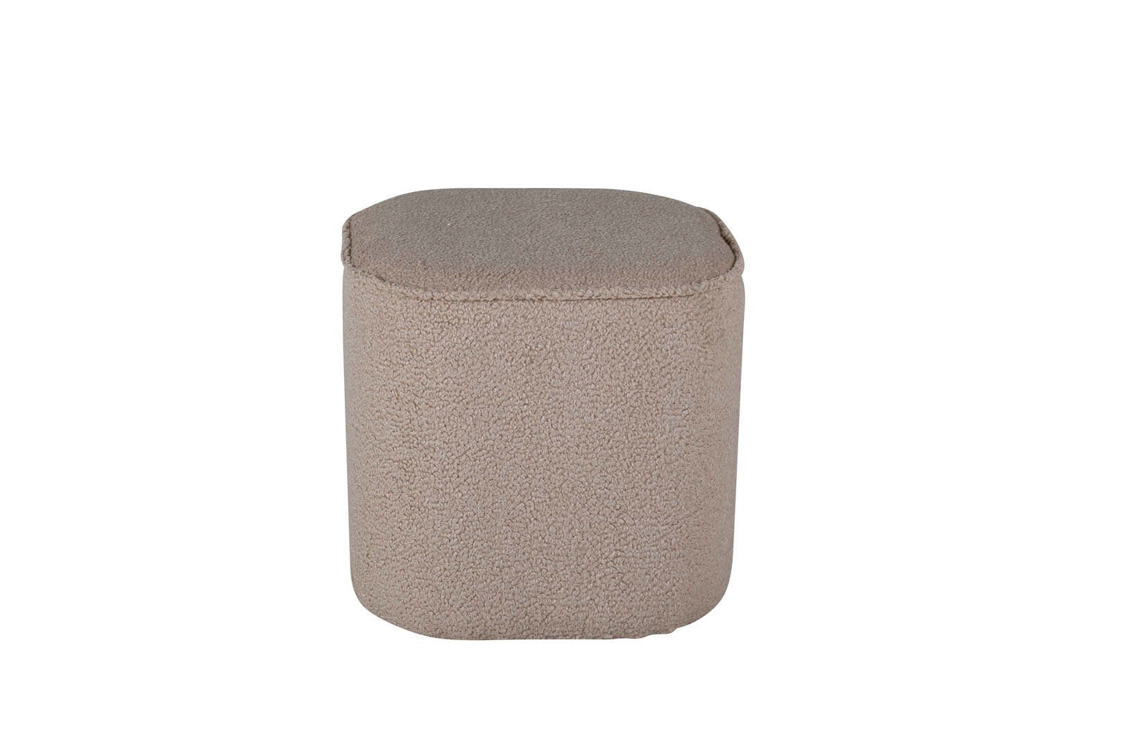 Venture Home Pouf Piff Pouf, Hocker Ø44cm Teddystoff beige. (1-St)