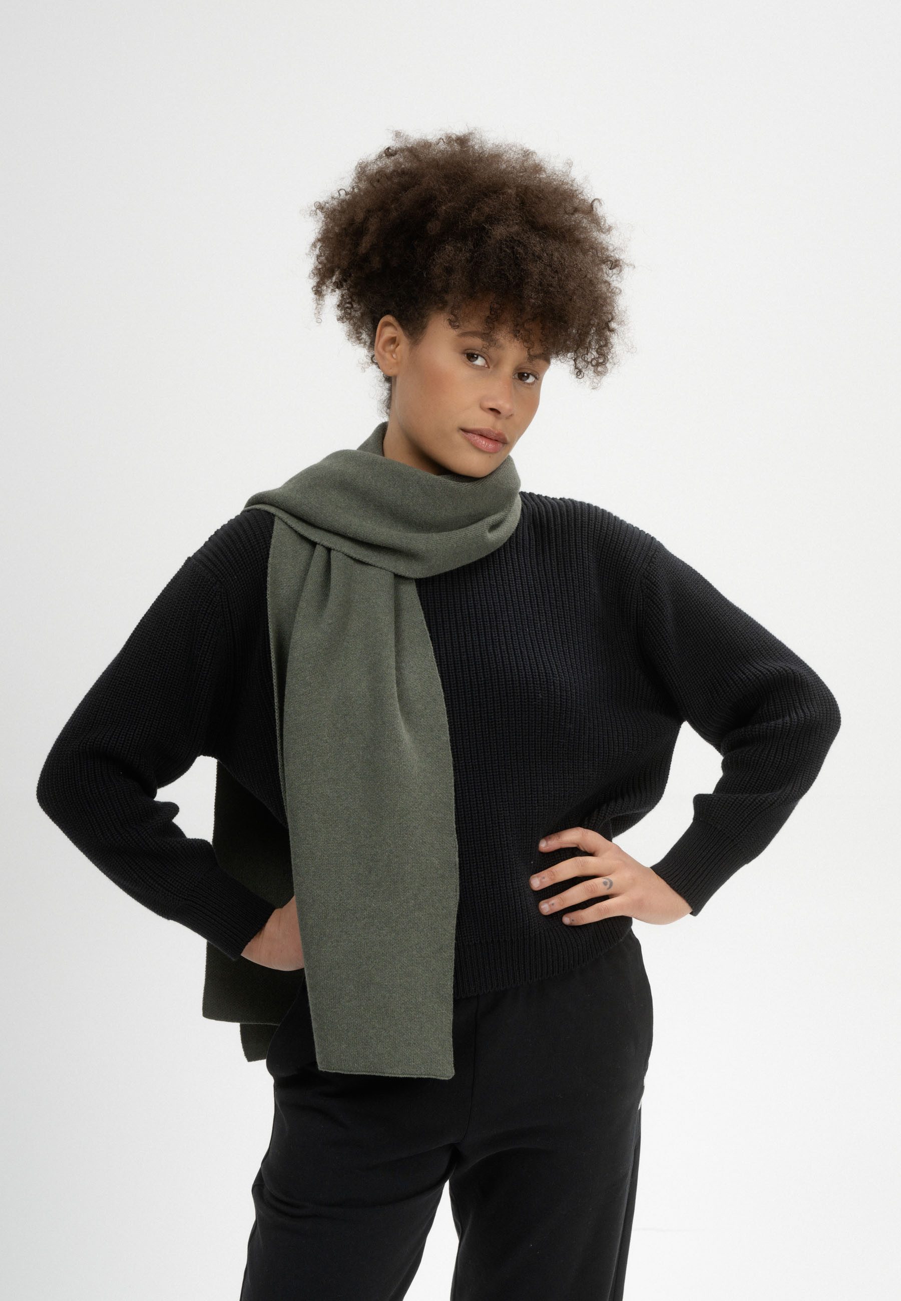 MELA Schal Unisex Jacquard Rippstrick Schal günstig online kaufen