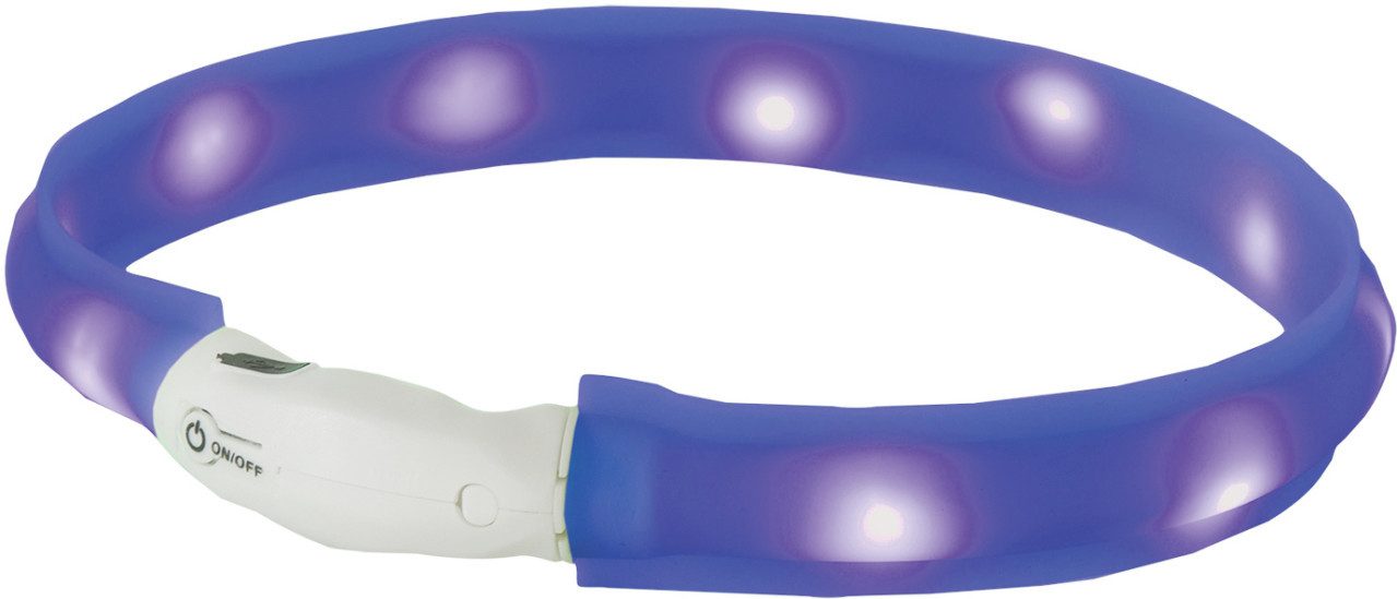 Nobby Hundehalsbandleuchte Nobby LED Leuchthalsband Visible breit blau für