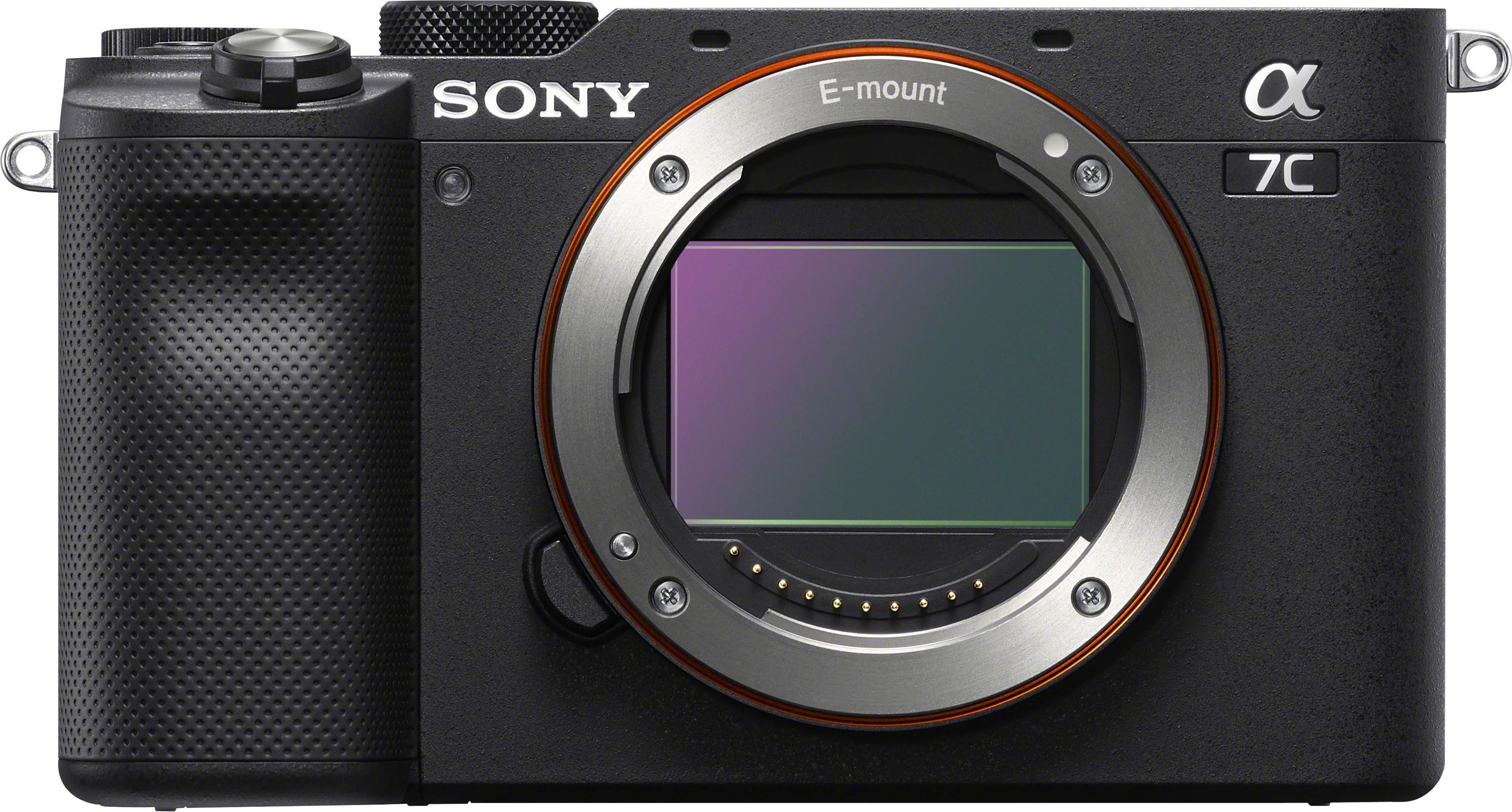 Sony ILCE-7CB A7C Vollformat-Digitalkamera (24,2 MP, 4K Video, 5-Achsen  Bildstabilisierung, NFC, Bluetooth, nur Gehäuse), kleinste und leichteste  digitale Vollformat-Wechselobjektivkamera