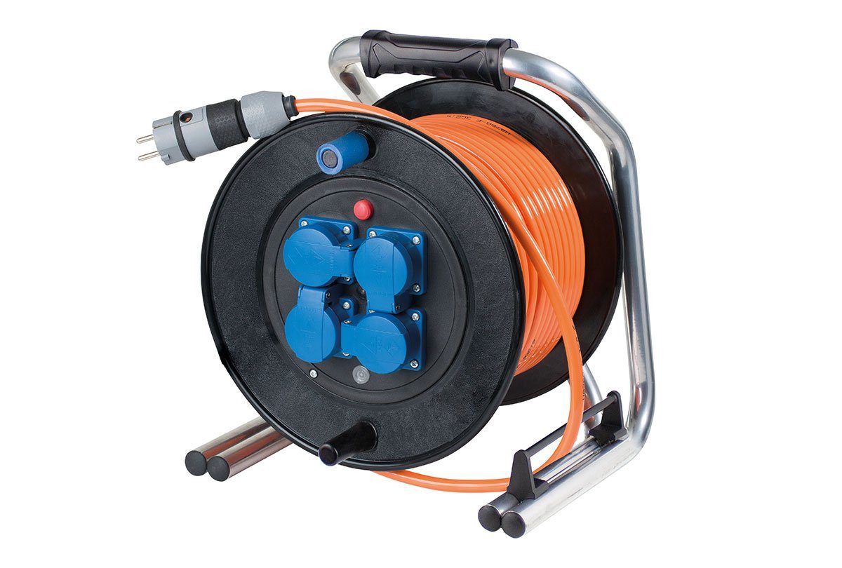 as - Schwabe Pan­zer-Voll­gum­mi Ka­bel­trom­mel Электропроводtrommel (Schutzkontaktstecker)