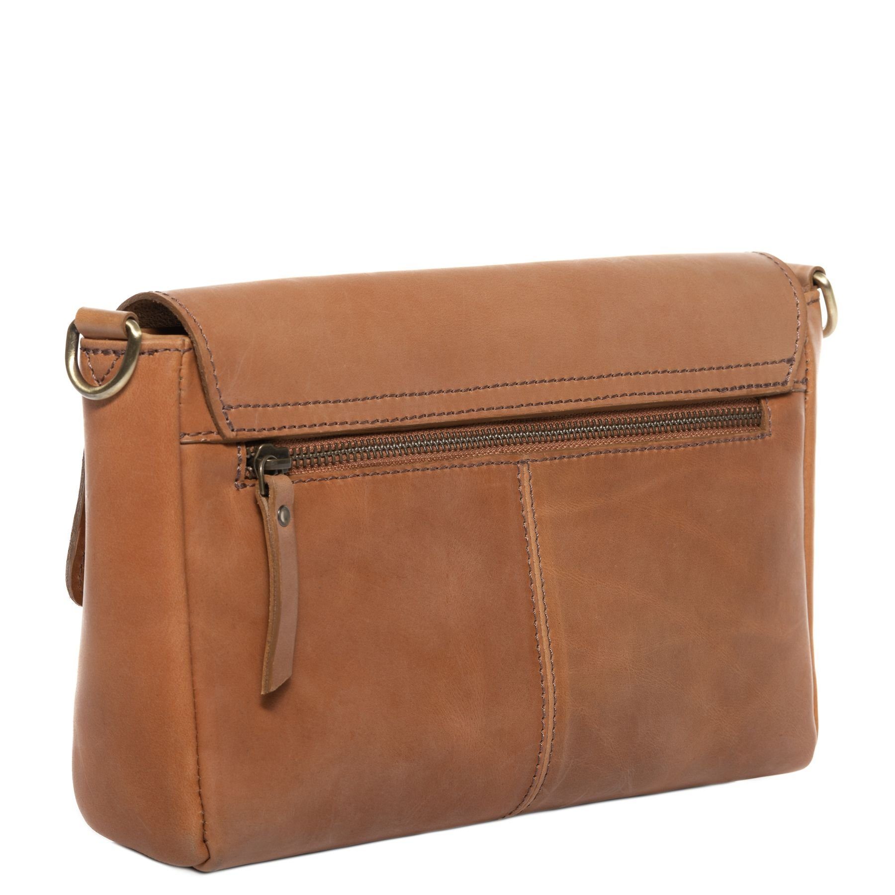 SID & VAIN Umhängetasche echt Leder Schulter groß natural-hell-tan, Abendtasche Echtleder für Damen, Umhängetasche hellbraun