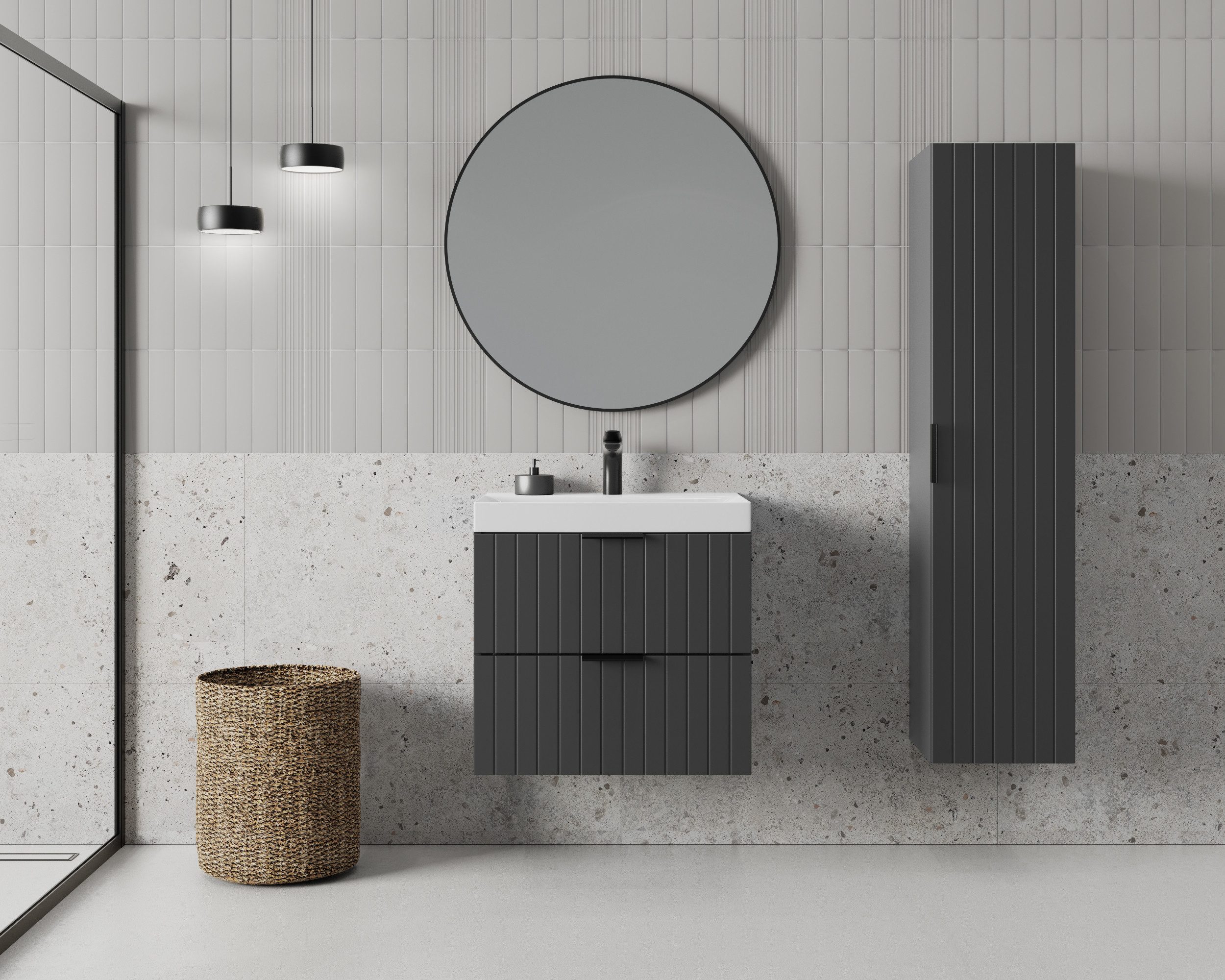 welltime Waschtisch HARMONY mit Waschbecken, Breite 60 oder 80cm, modernes günstig online kaufen