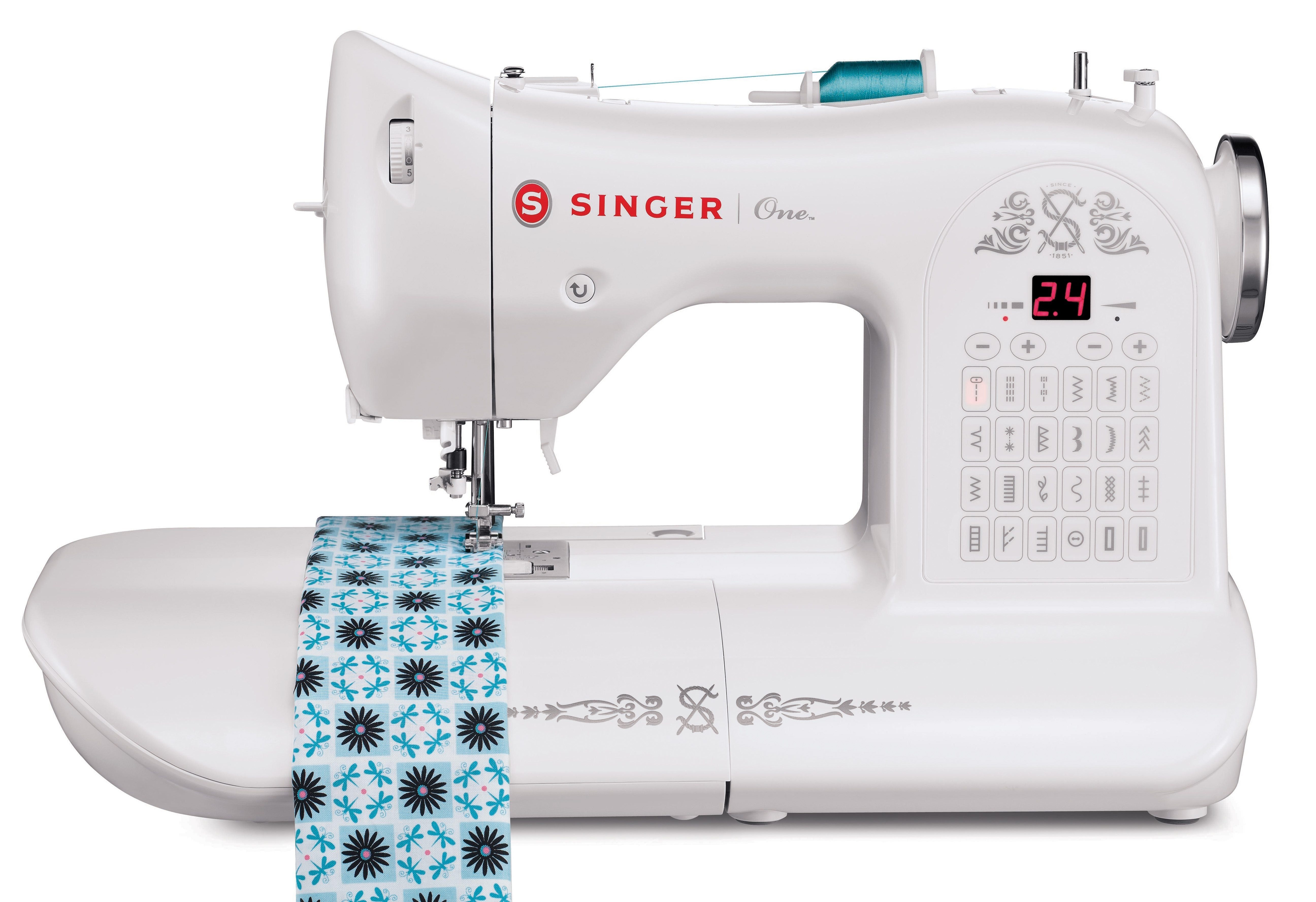 Singer Nähmaschine One, 24 Programme, 24 Stiche, Drop & SEW  Unterfadeneinfädelsystem