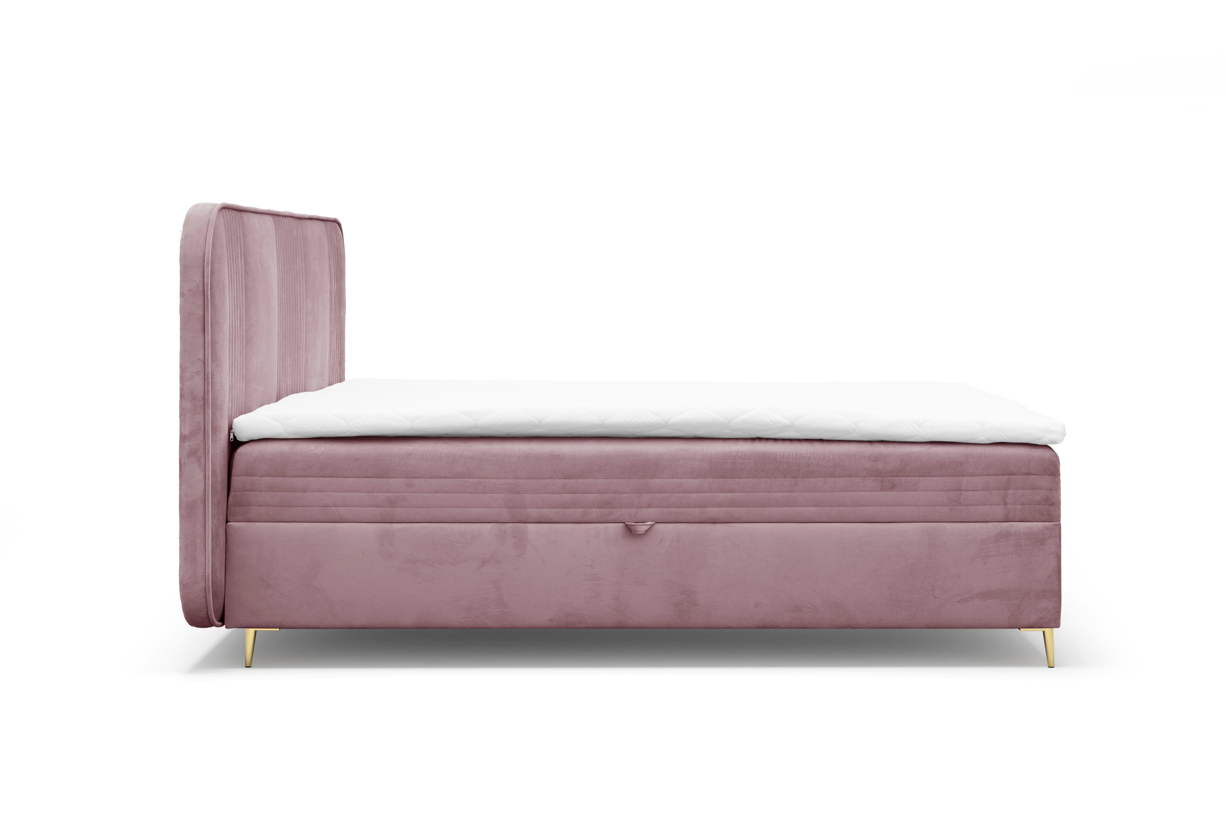 AN FURNITURE STORE Boxspringbett GOLDFLAIR, inkl. Bettkasten und Topper