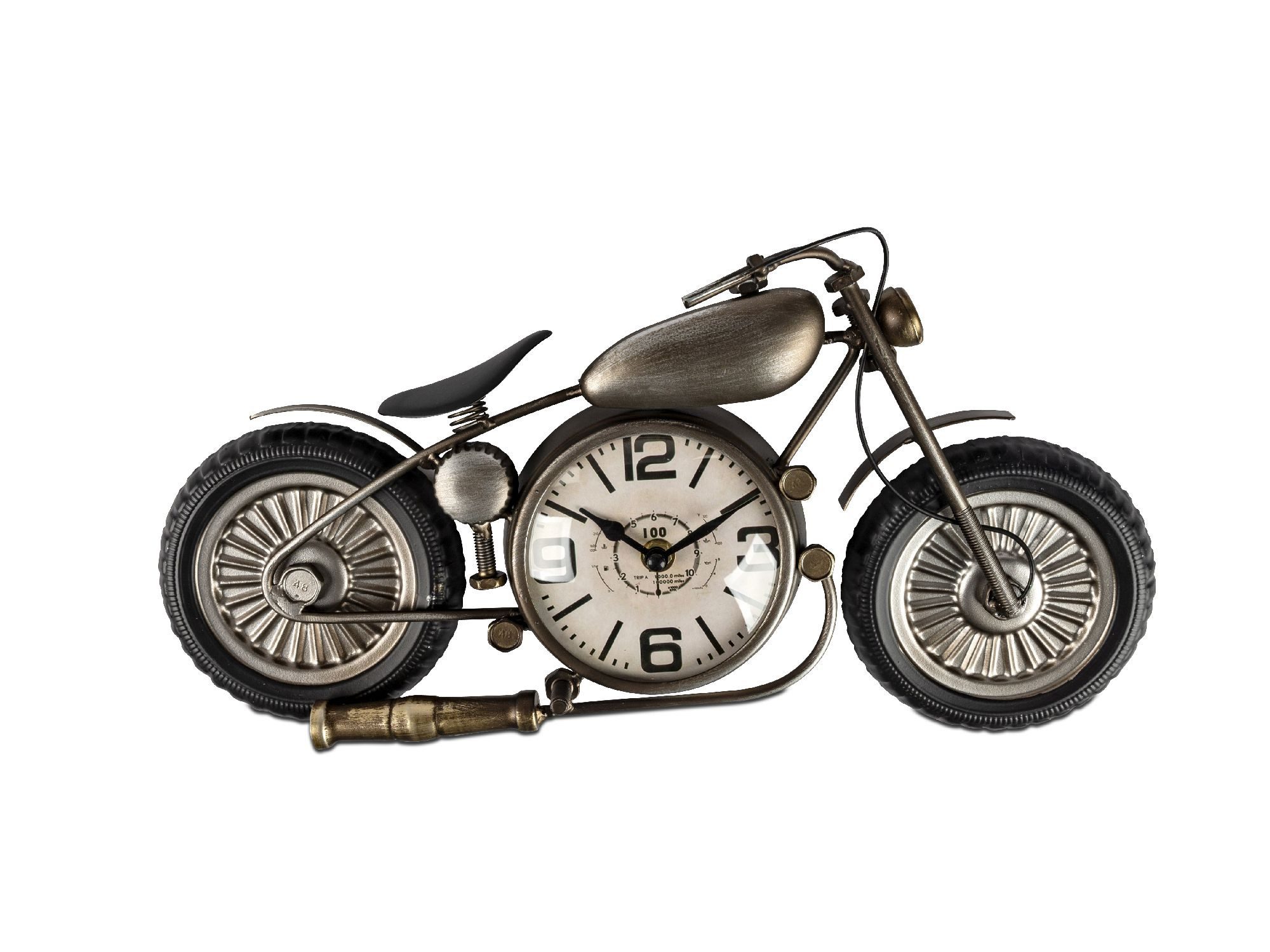 formano Wanduhr Fahrzeuge (Höhe: 20cm, Farbe: Silber, Motiv: Motorrad)