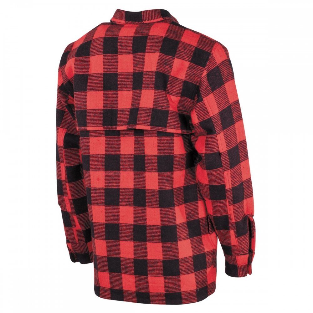 FoxOutdoor Flanellhemd Holzfällerhemd, rot/schwarz, kariert - XL günstig online kaufen