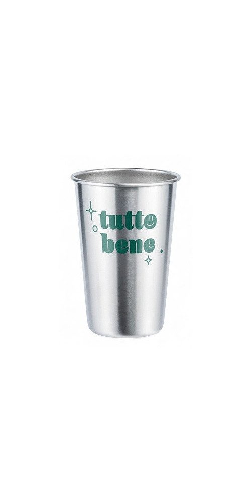 soulbottles Trinkflasche Trinkbecher soulcoup steel Dolce Vita (Edelstahl) 4x400ml silber